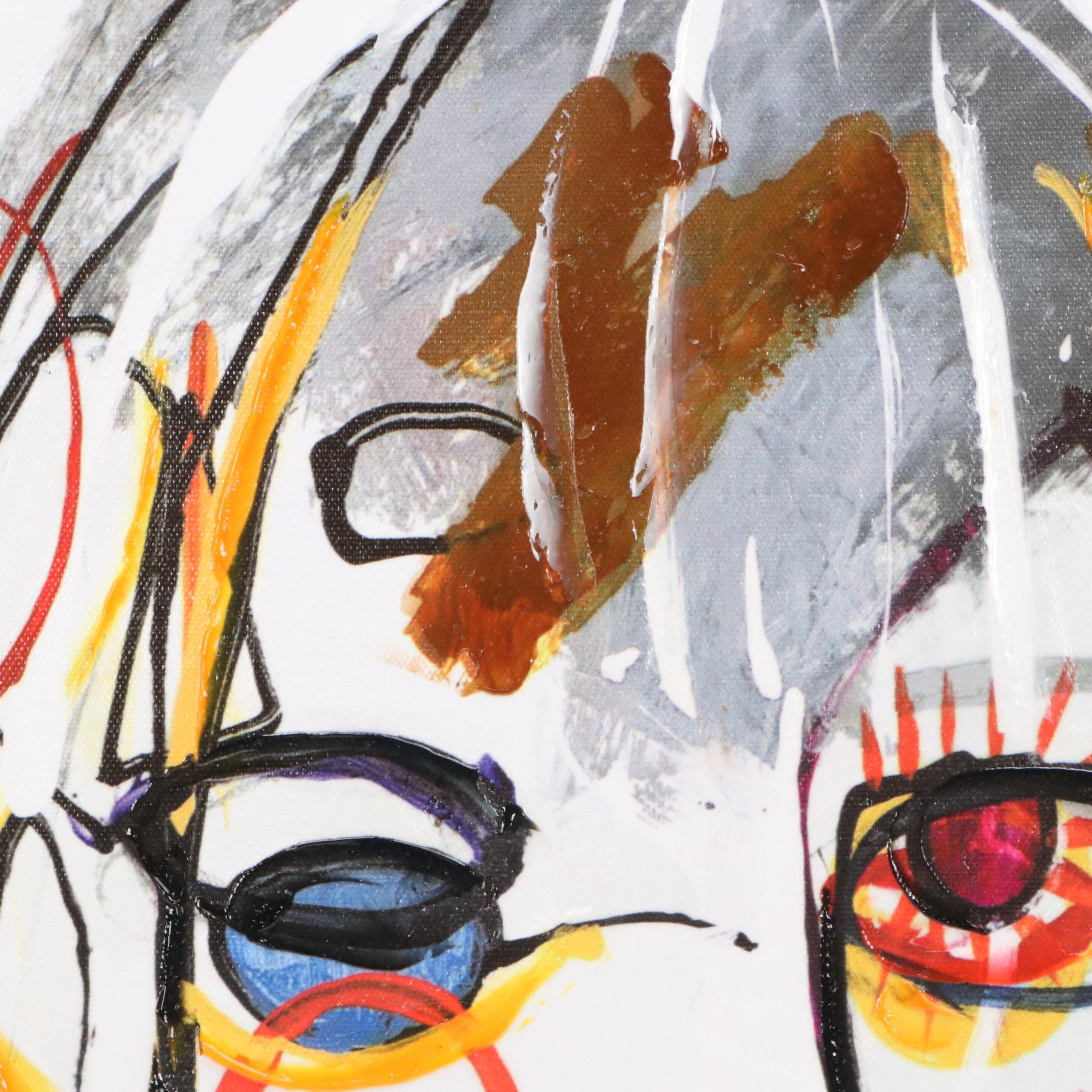 Abstract Figurative Embellished Giclée, 21st Century