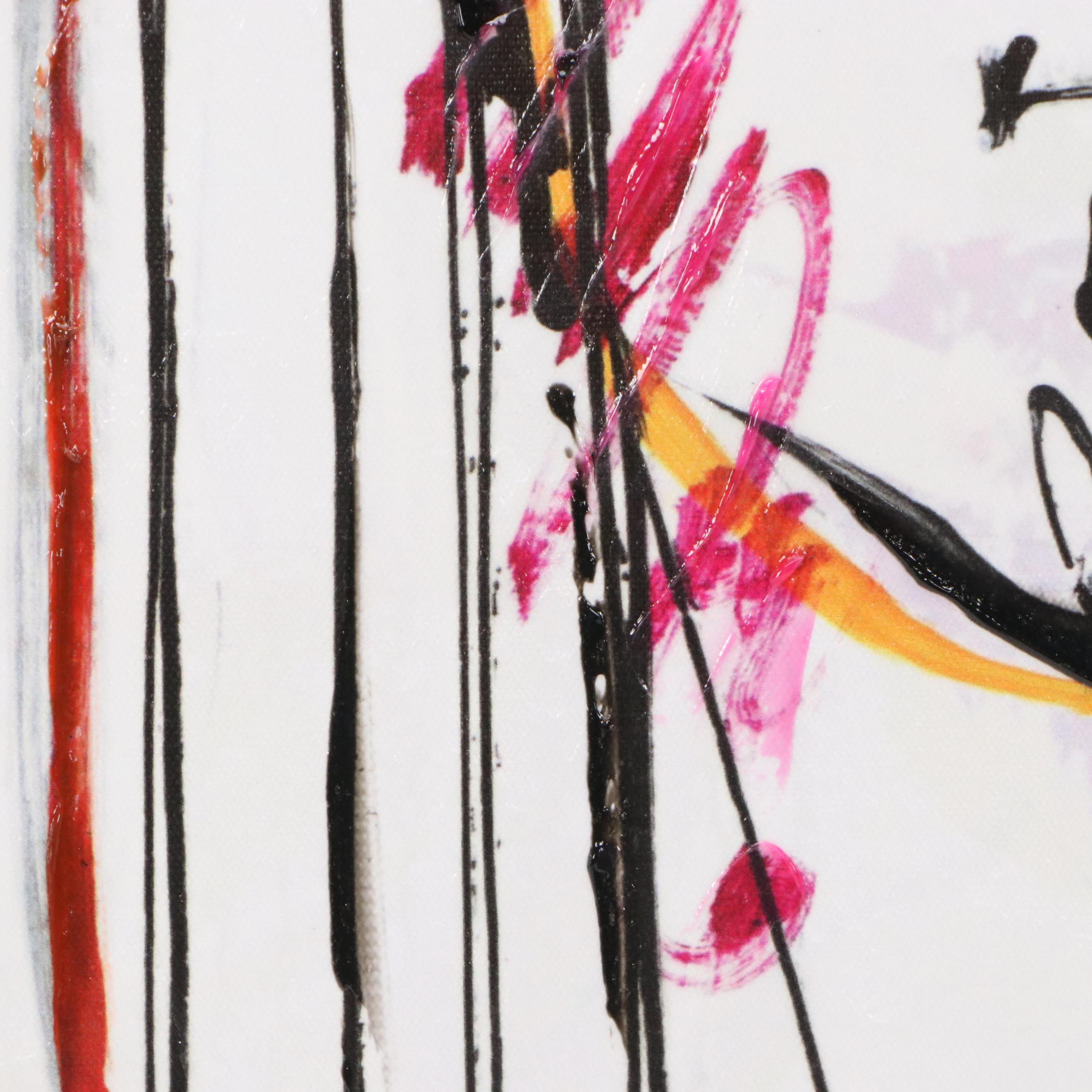 Abstract Figurative Embellished Giclée, 21st Century