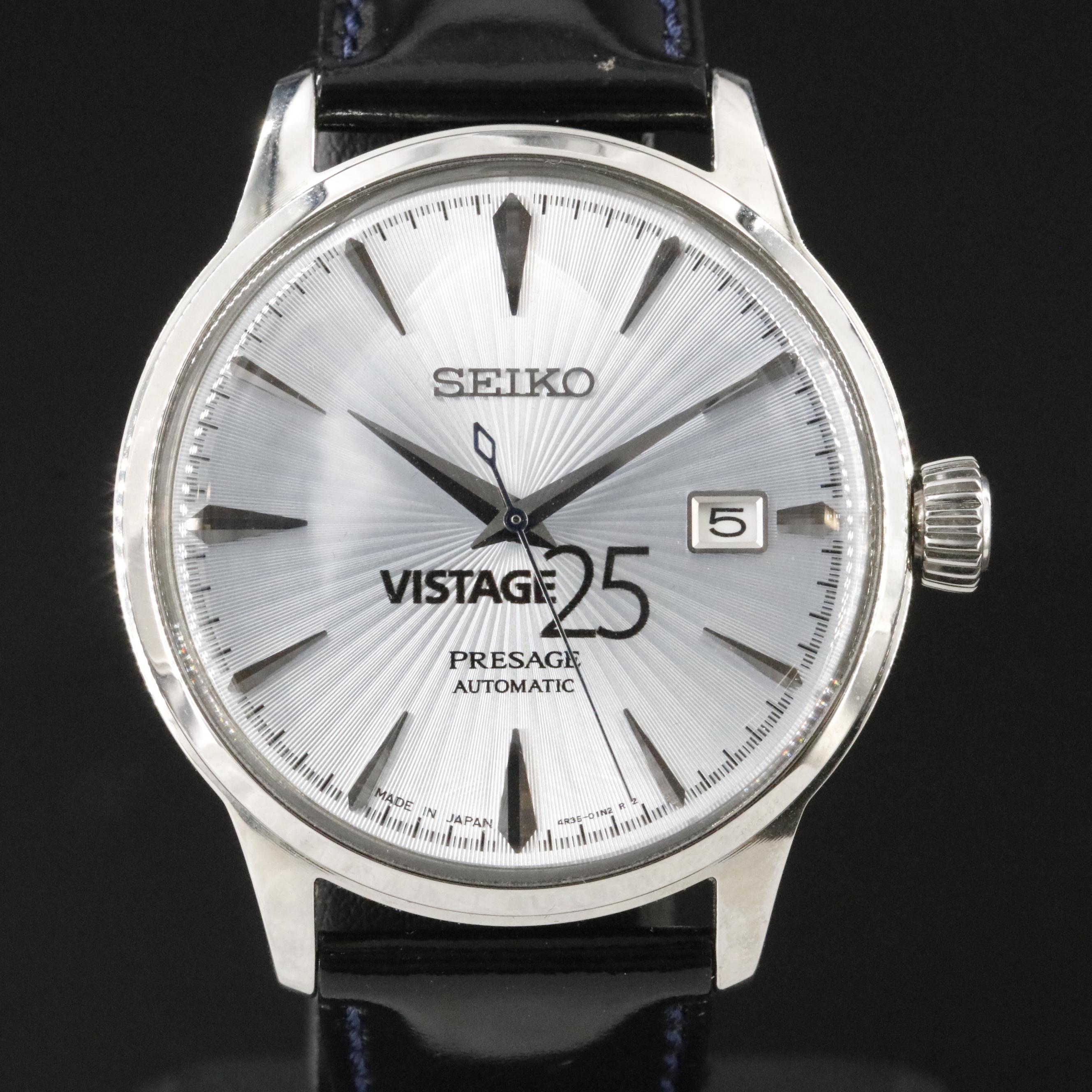 Seiko Vistage 25 Presage Stainless Steel Automatic Watch 4R35B