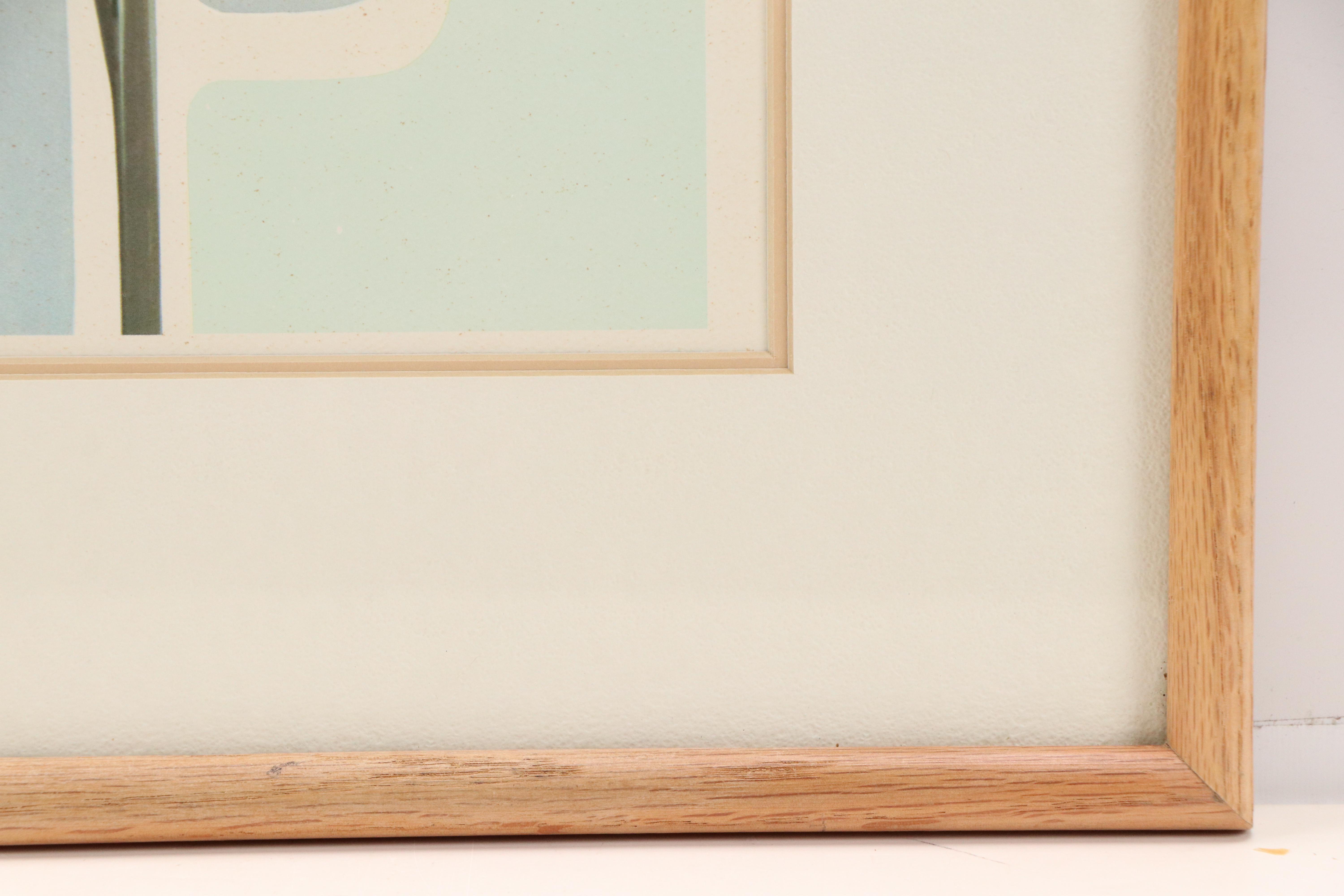 Harry Wysocki Embossed Offset Lithograph of Swans