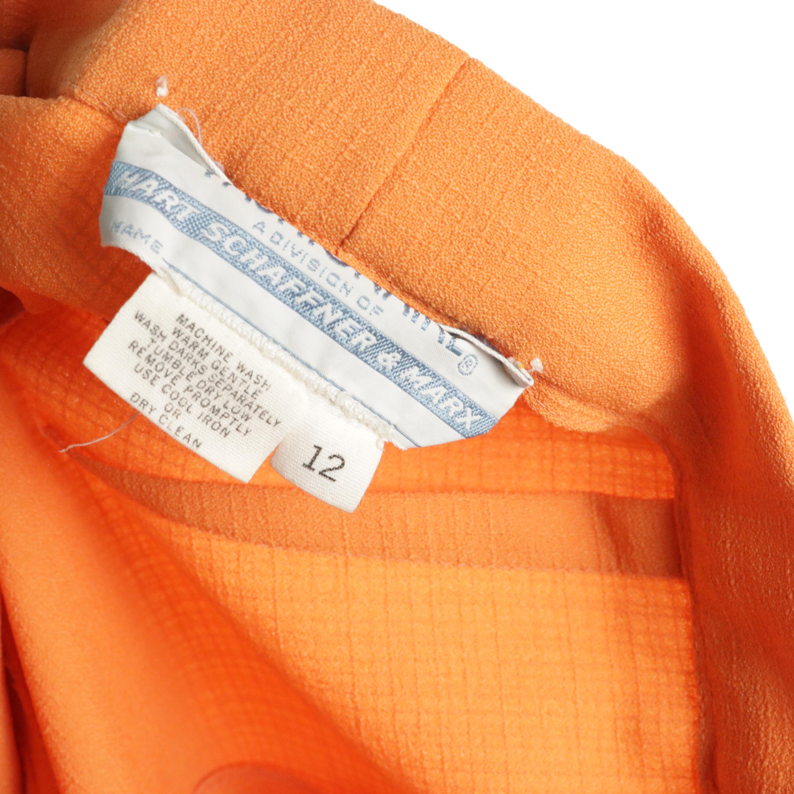 Vintage Fashionaire Orange and Yellow Pantsuits with Belts