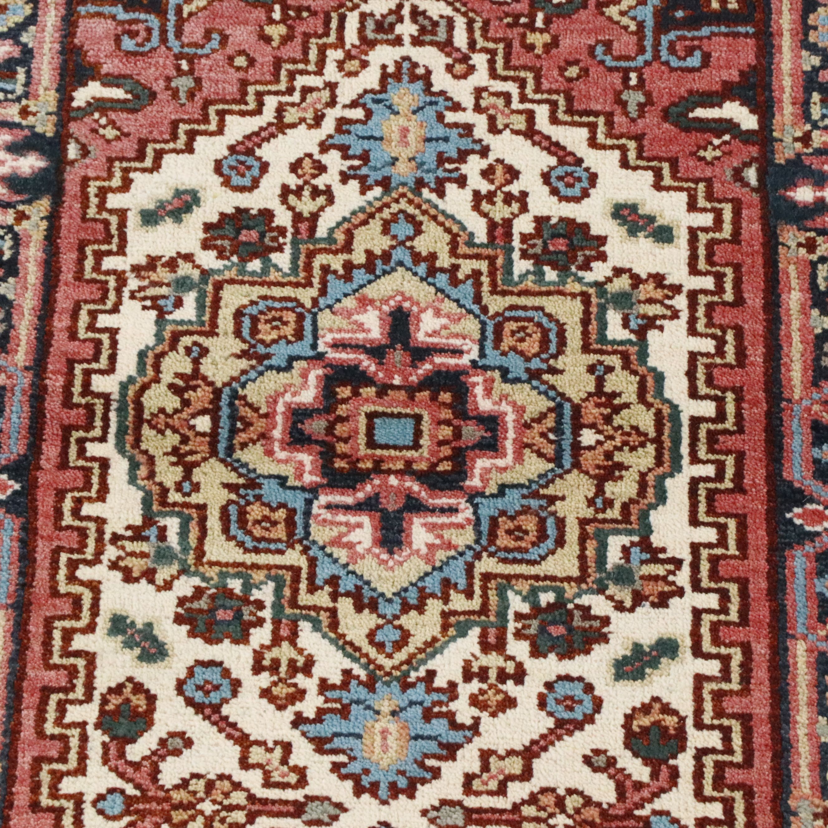 2'6 x 8'3 Hand-Knotted Indo-Persian Serapi Carpet Runner