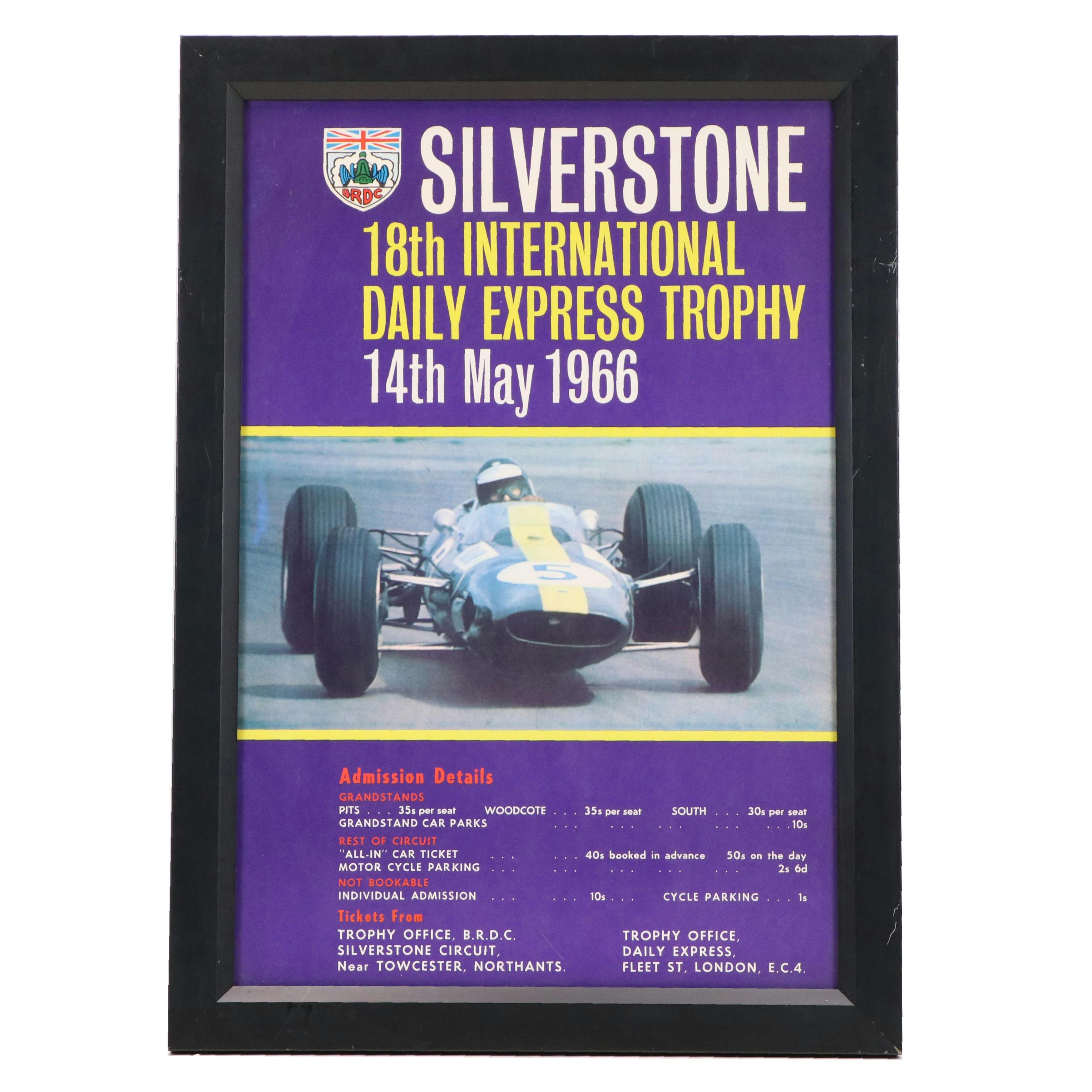 Silverstone Offset Lithograph and Letterpress Commemorative Poster