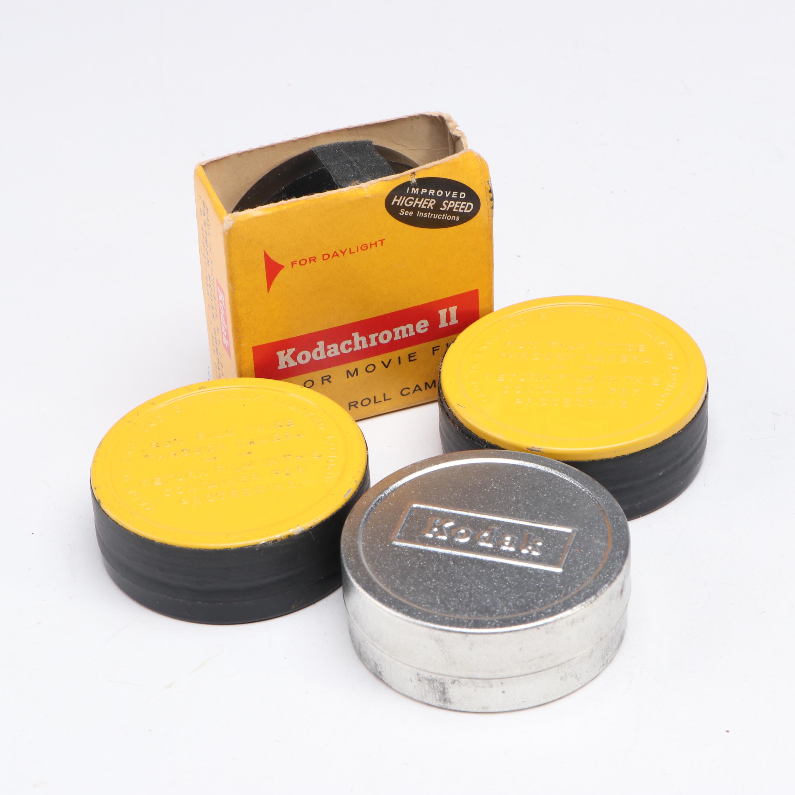 Bolex Paillard E8 Swiss 8mm Movie Camera with Vintage Slide Film Storage Case