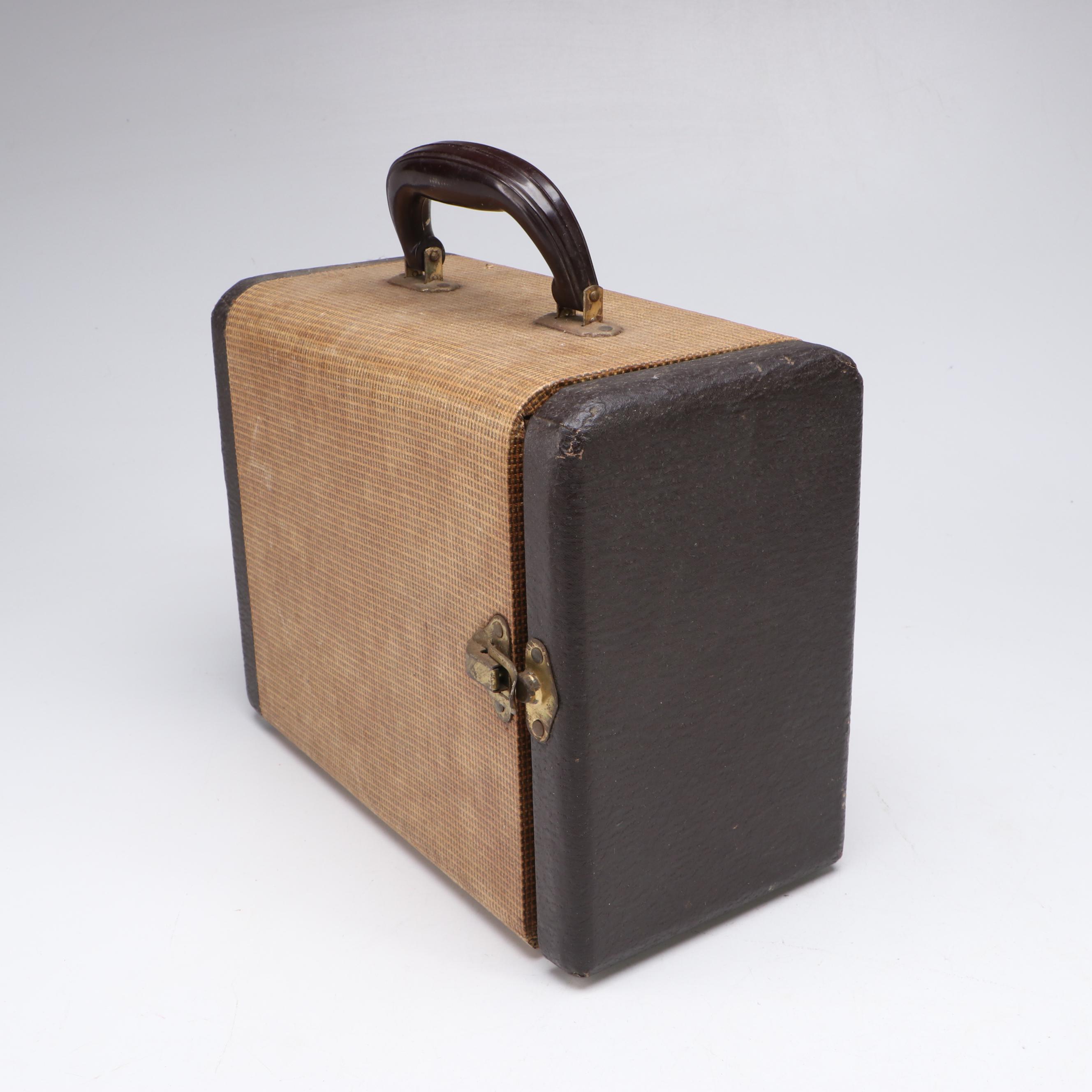 Bolex Paillard E8 Swiss 8mm Movie Camera with Vintage Slide Film Storage Case