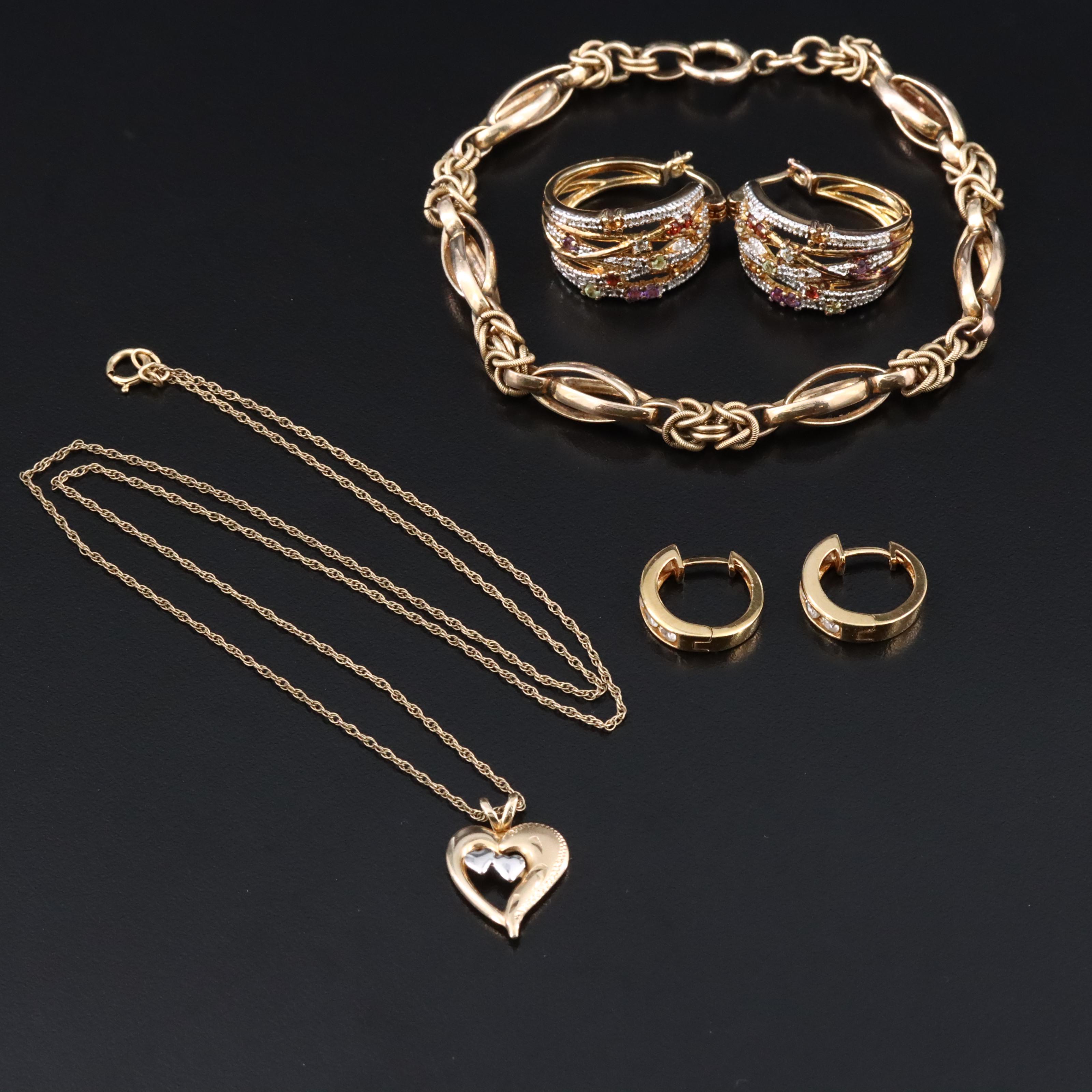Gold-Filled and Sterling Jewelry Collection with Garnet, Amethyst, and CZ