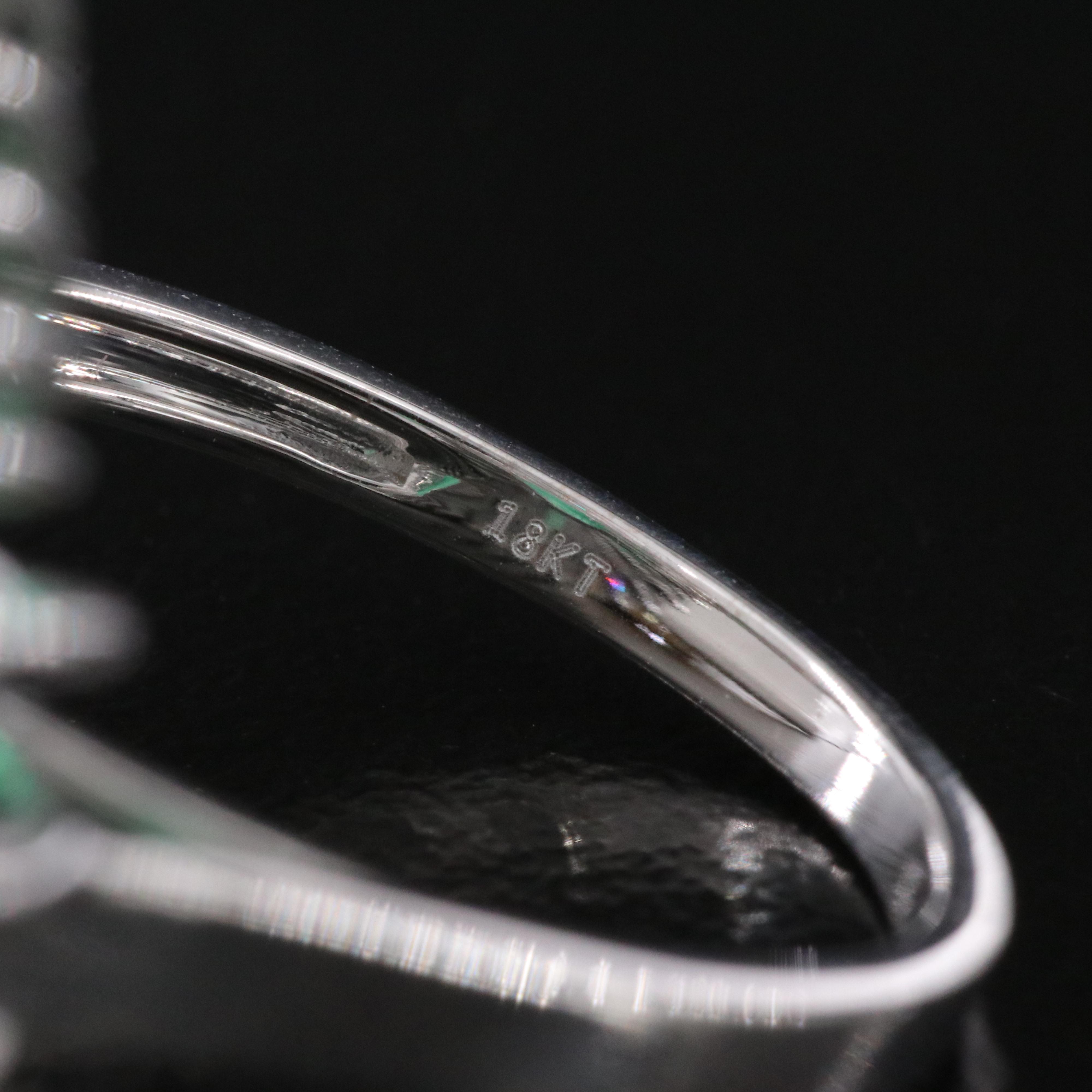 18K 5.17 CT Emerald and 1.05 CTW Diamond Ring