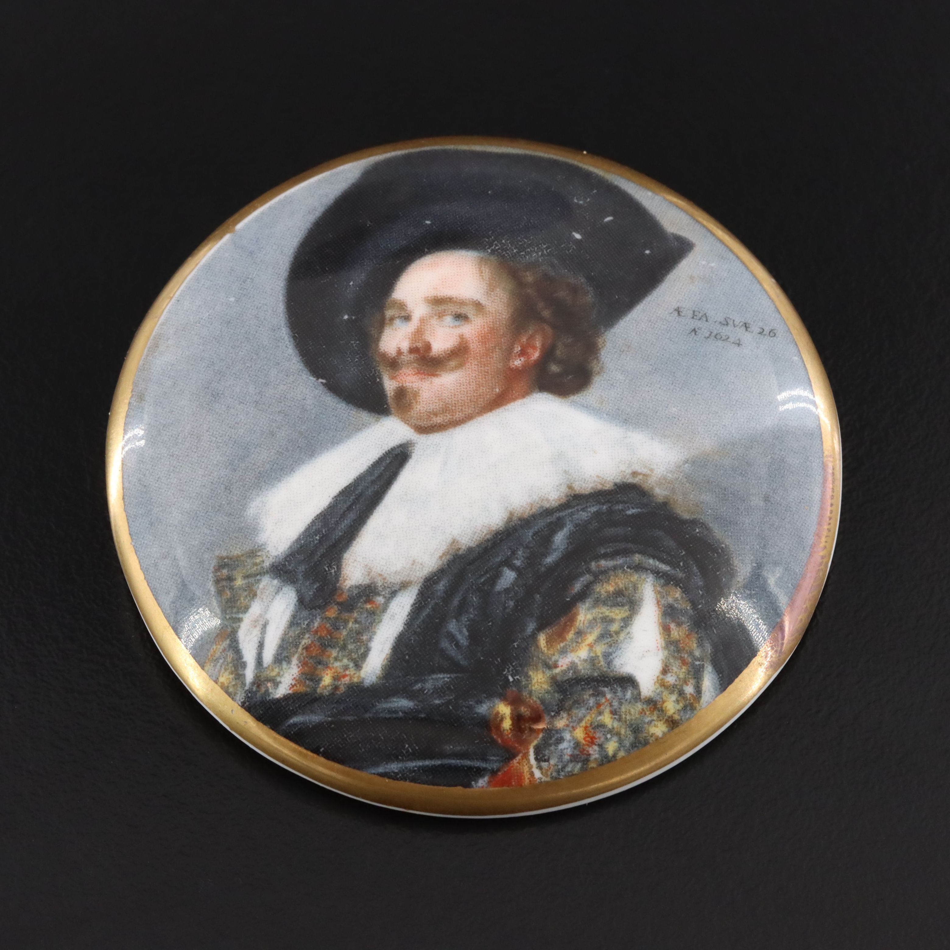 Crown Staffordshire Porcelain "The Laughing Cavalier" Button