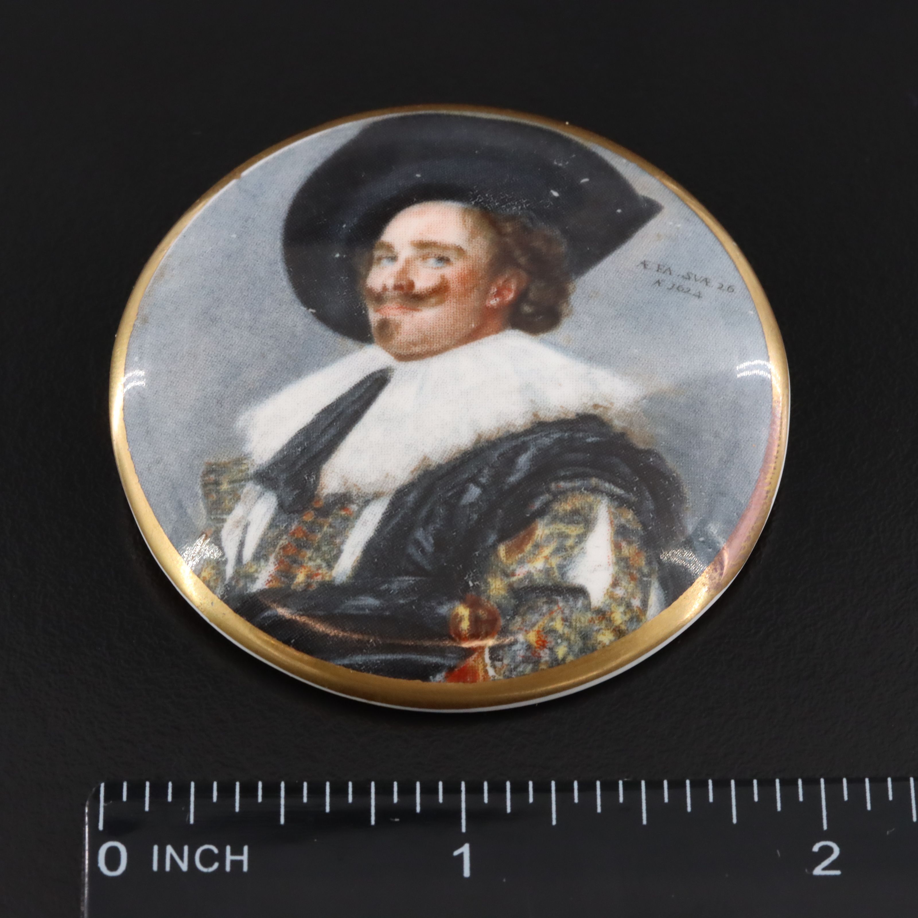 Crown Staffordshire Porcelain "The Laughing Cavalier" Button
