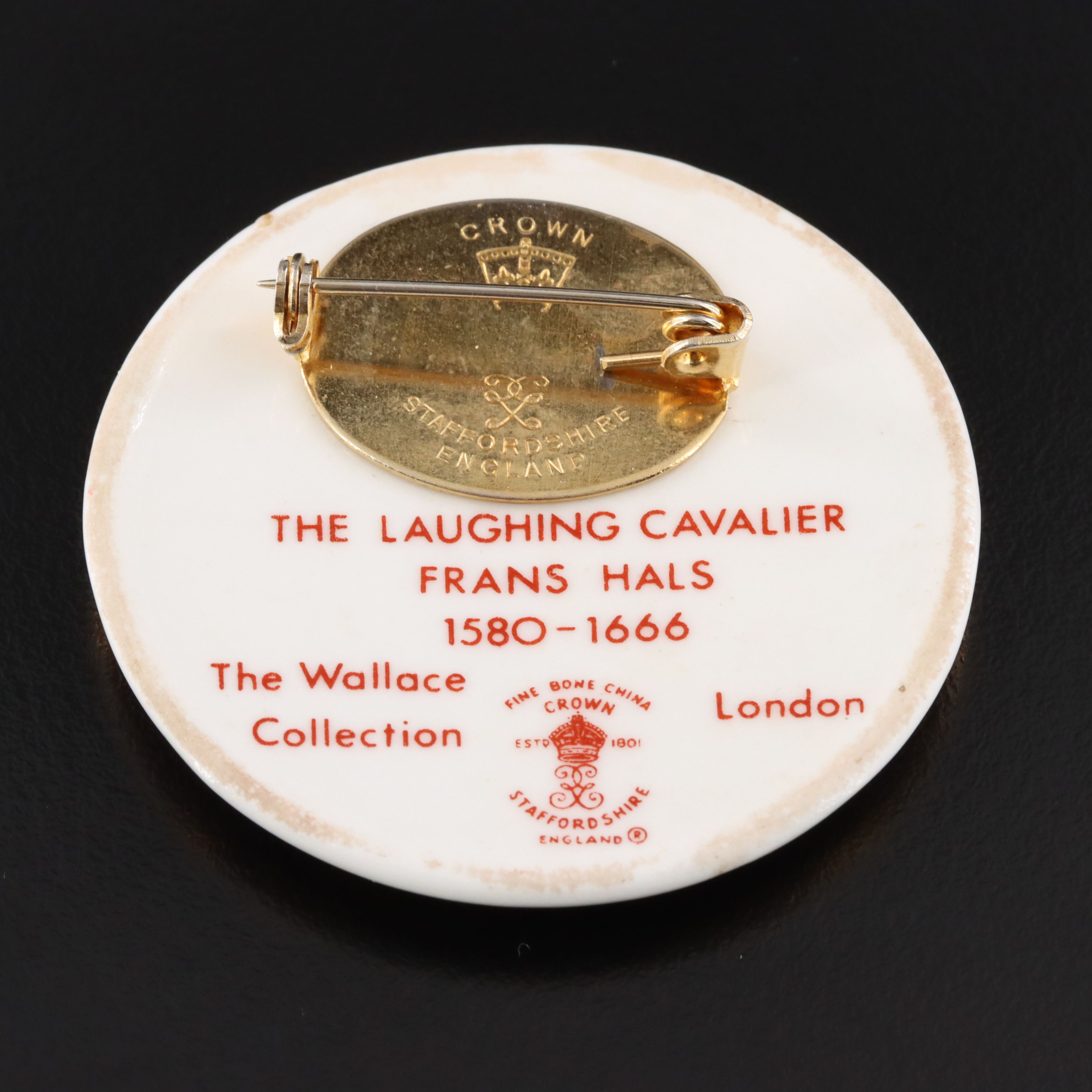 Crown Staffordshire Porcelain "The Laughing Cavalier" Button