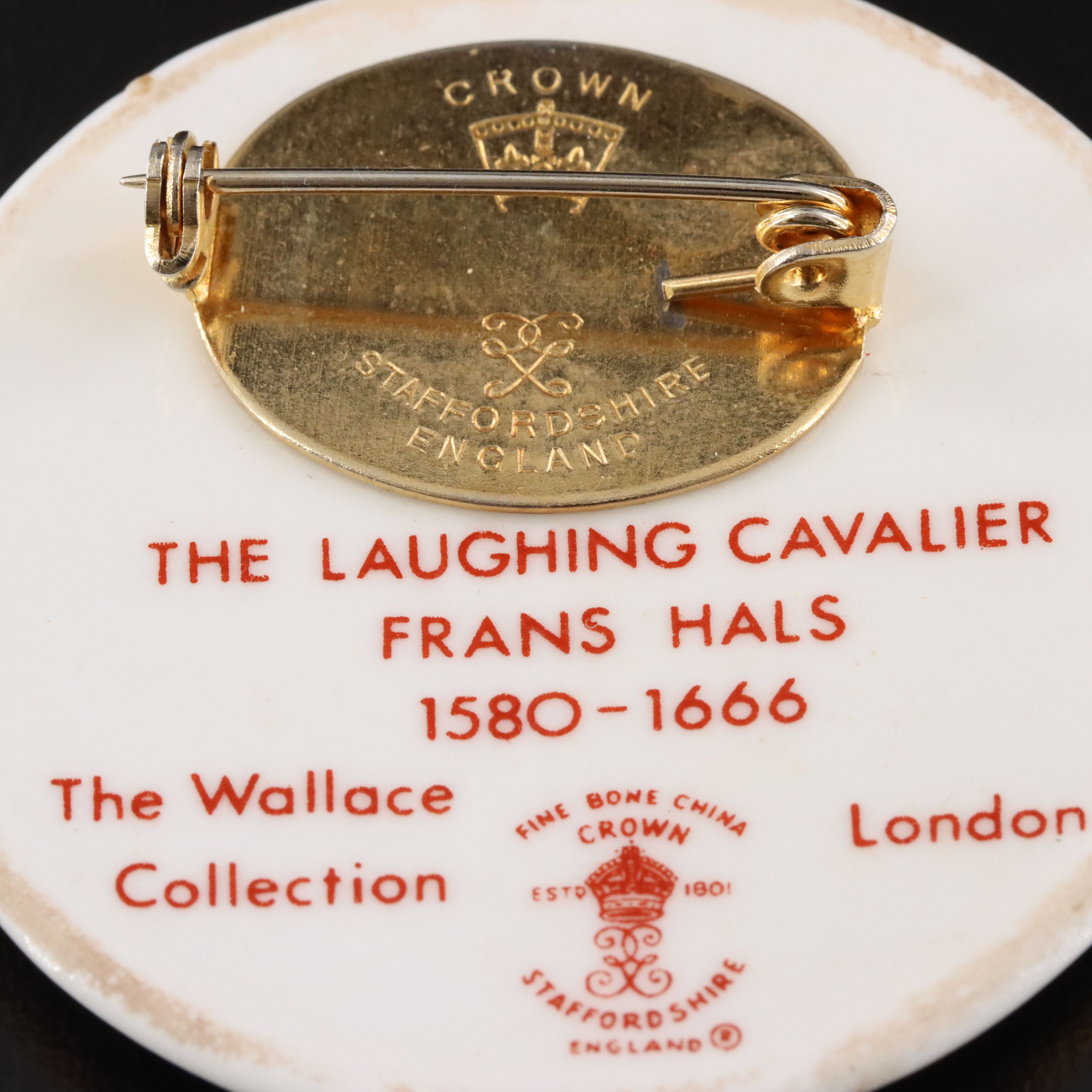 Crown Staffordshire Porcelain "The Laughing Cavalier" Button