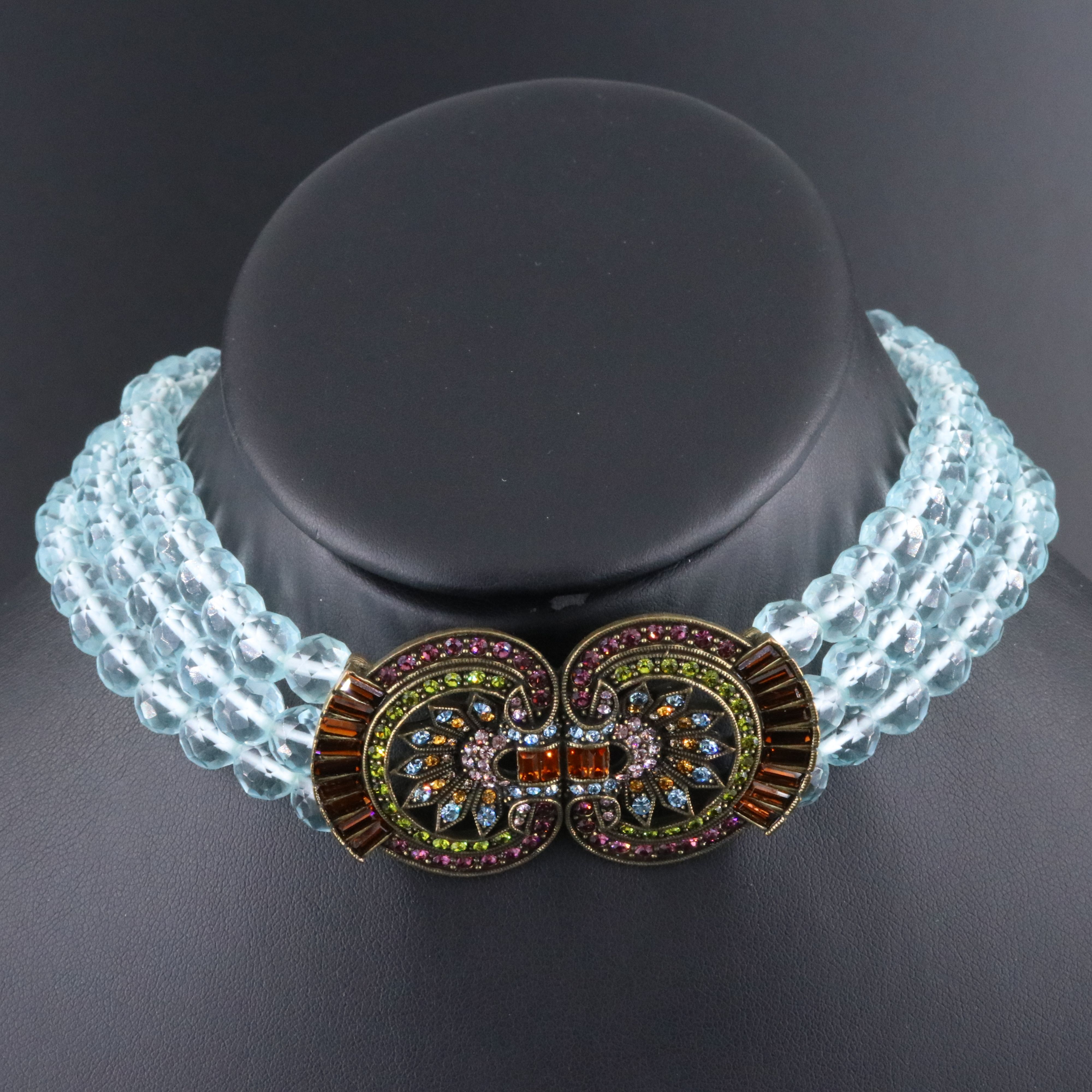 Heidi Daus Crystal and Rhinestone Multi-Strand Necklace