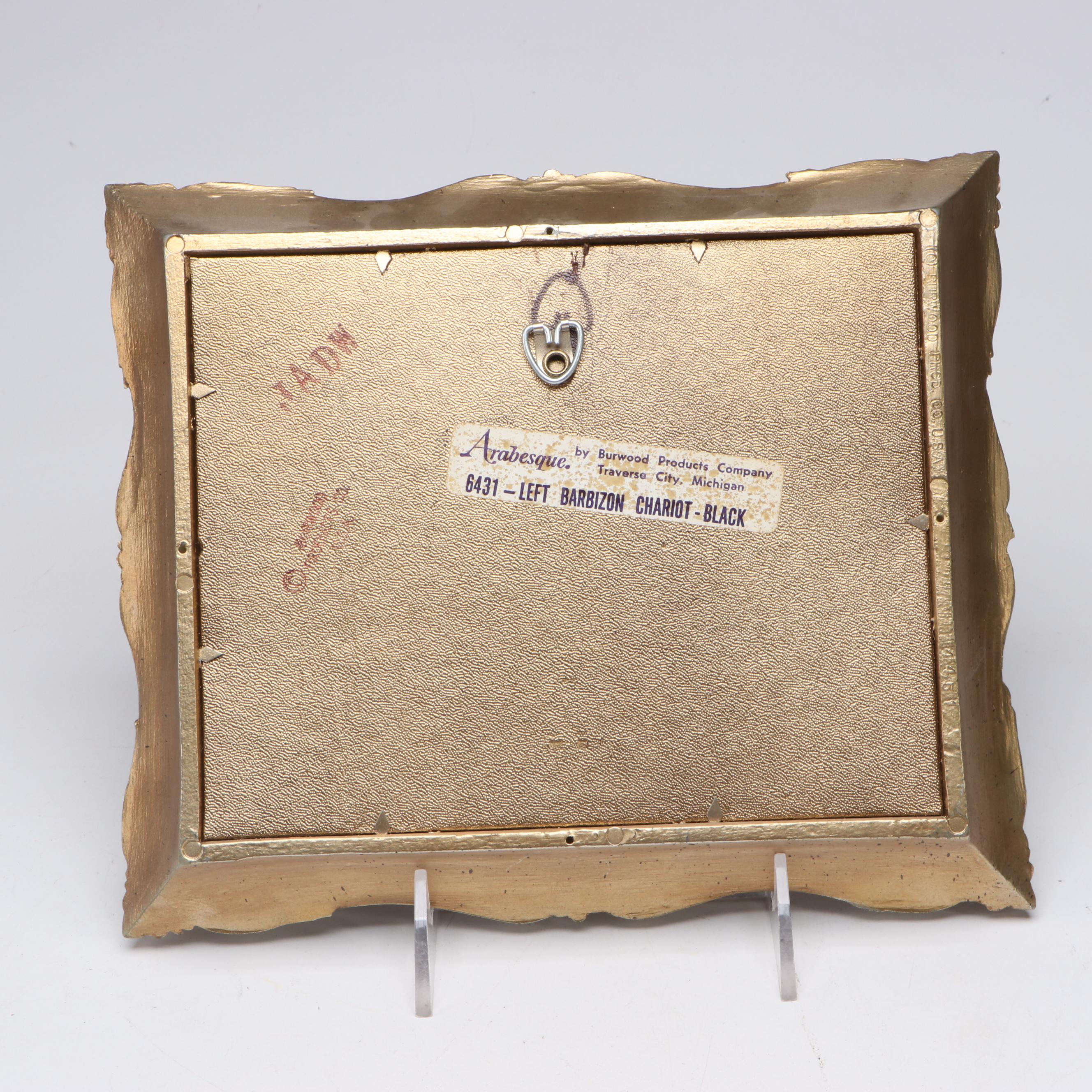 Syroco Baroque Style Musical Cherubs and Chariot Molded Plastic Wall Hangings