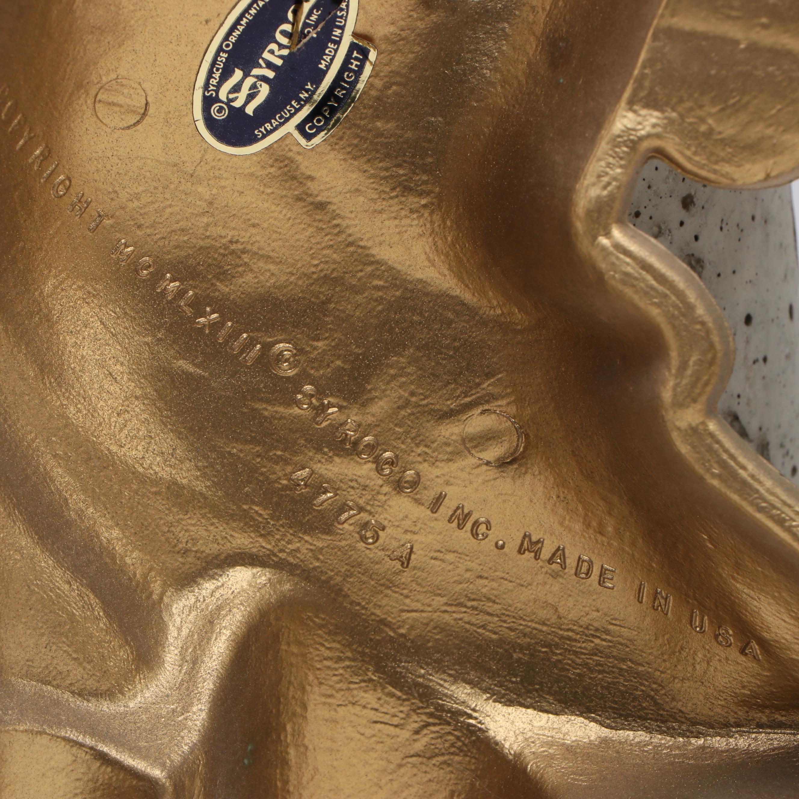 Syroco Baroque Style Musical Cherubs and Chariot Molded Plastic Wall Hangings