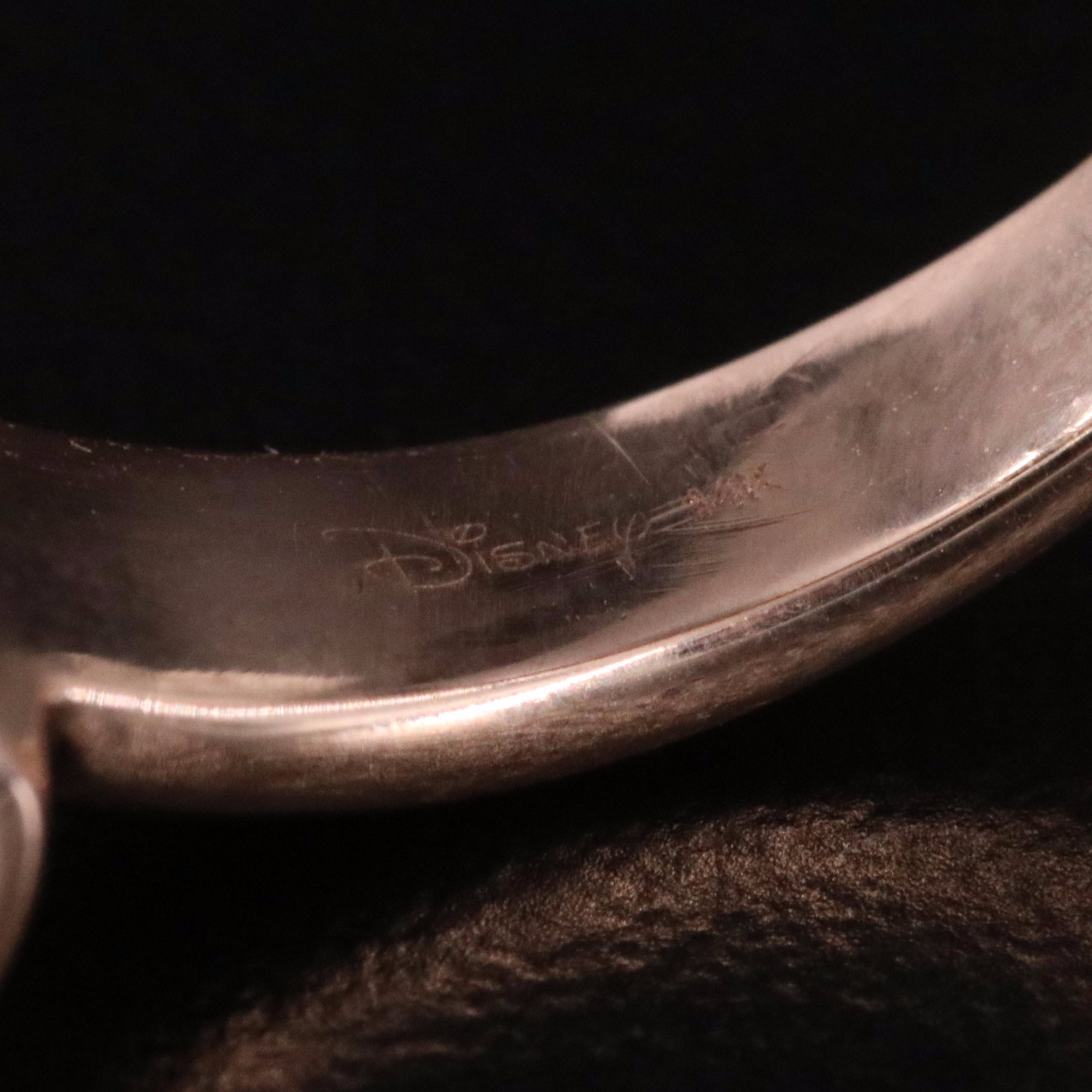 Disney Snow White 14K Rose Gold 0.50 CTW Diamond and Ruby Bow Ring