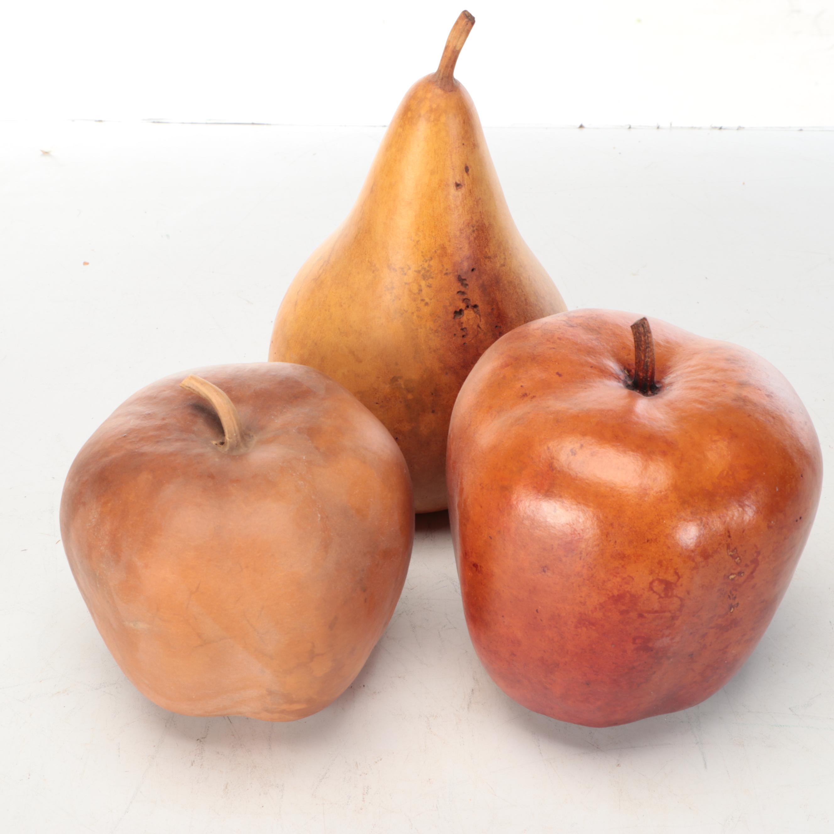 Handcrafted Gourd Pot with Apple Gourds and Other Natural Décor