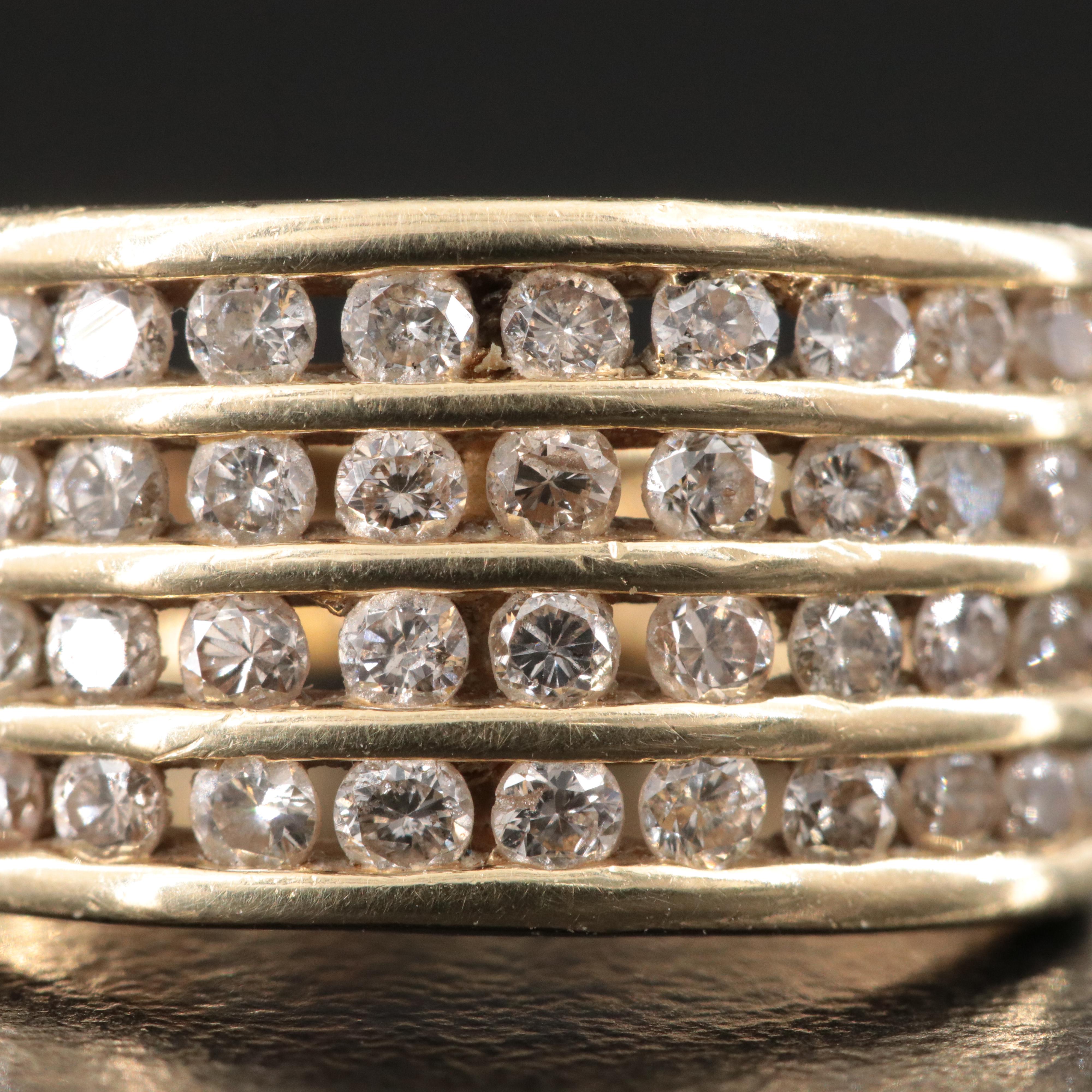 14K 0.75 CTW Diamond Channel Band