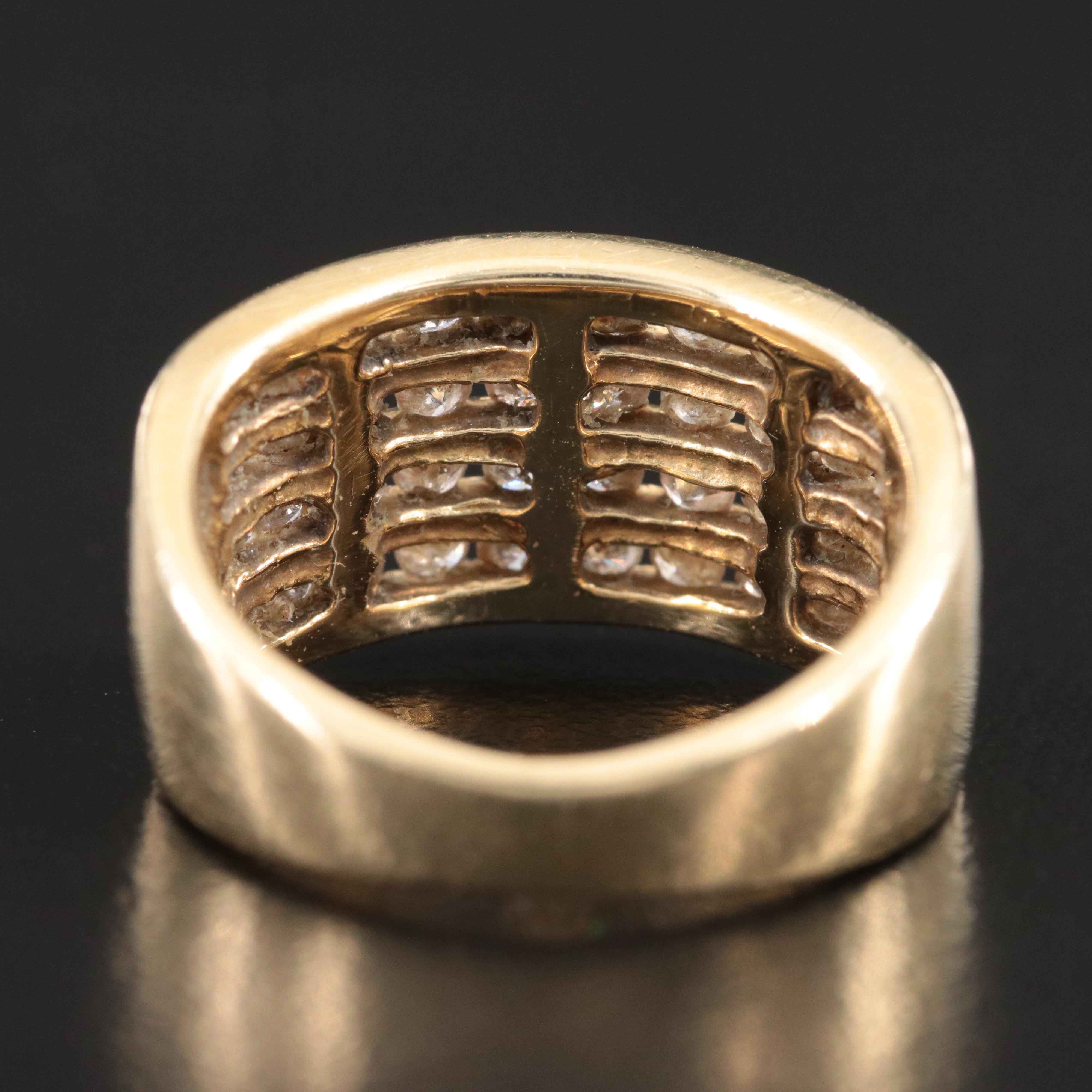 14K 0.75 CTW Diamond Channel Band