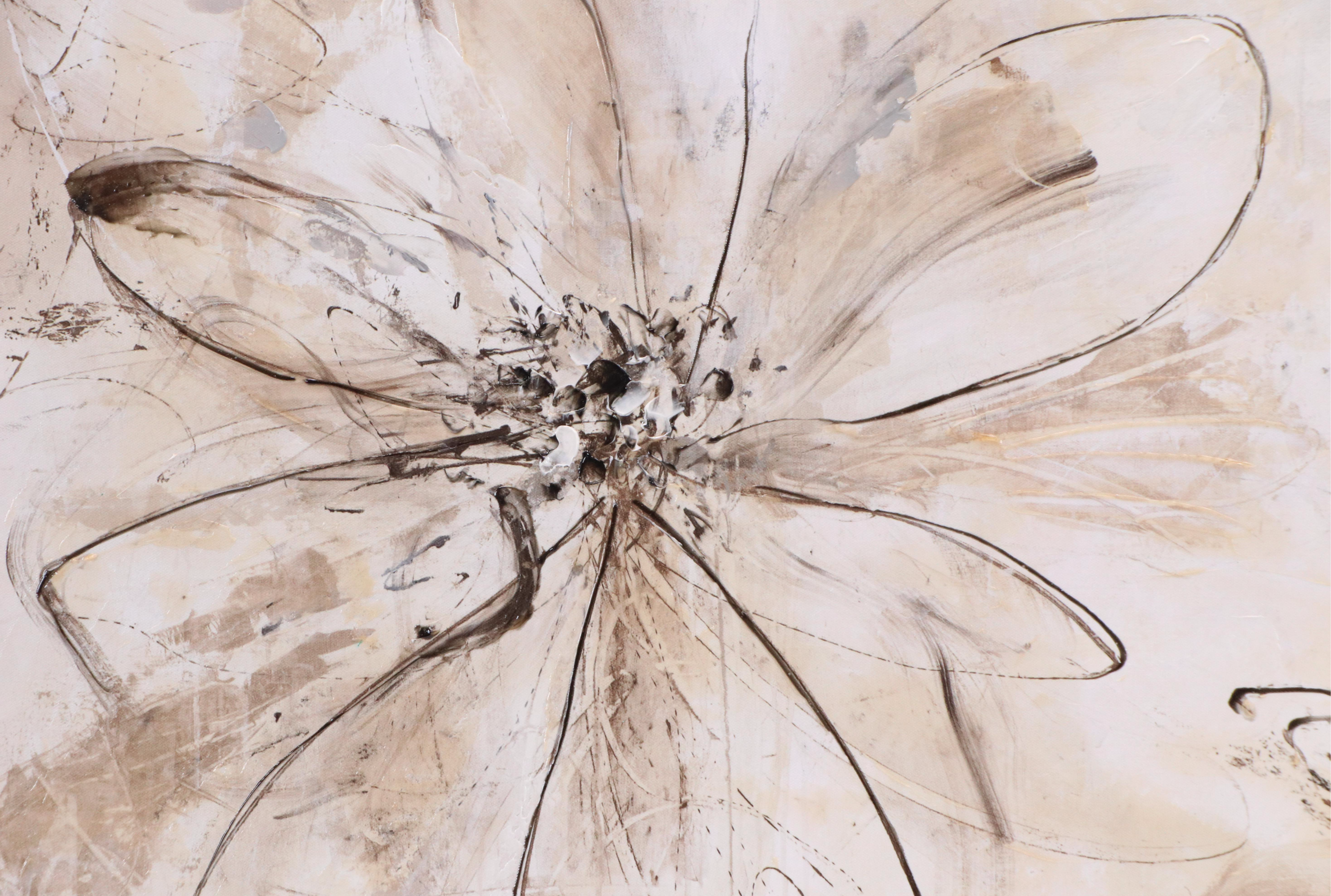 Embellished Giclée of Flowers, 21st Century