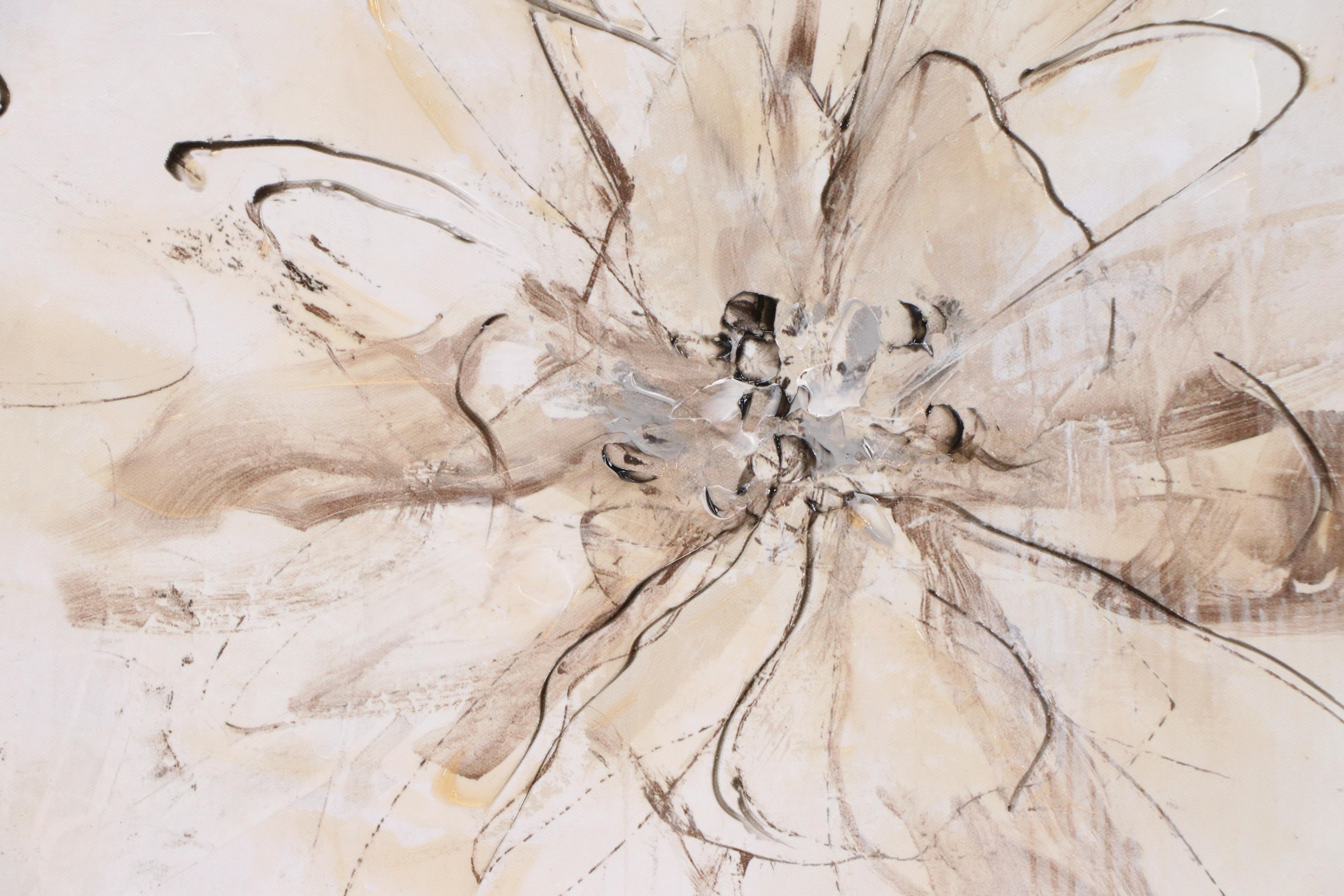 Embellished Giclée of Flowers, 21st Century