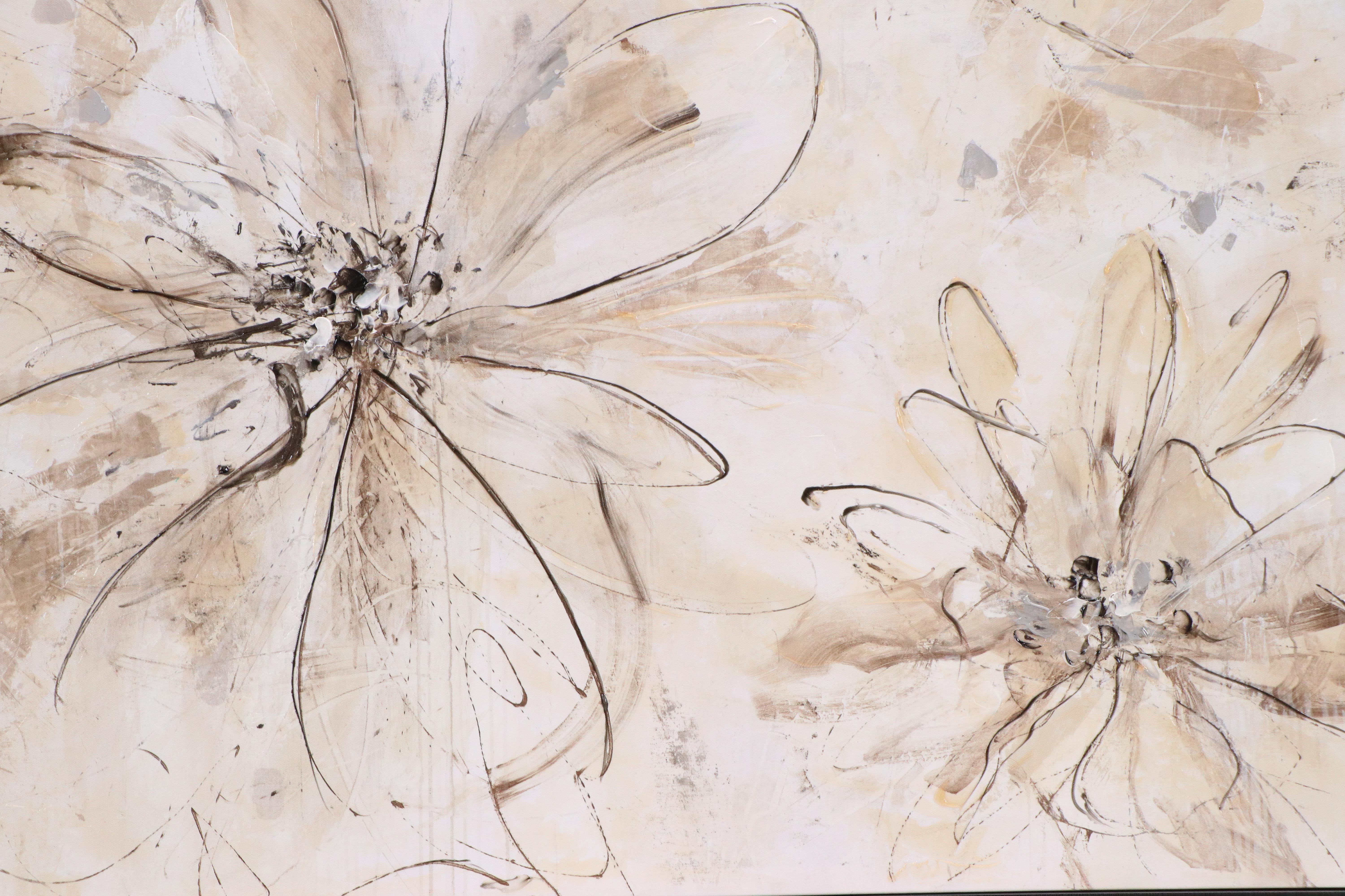 Embellished Giclée of Flowers, 21st Century