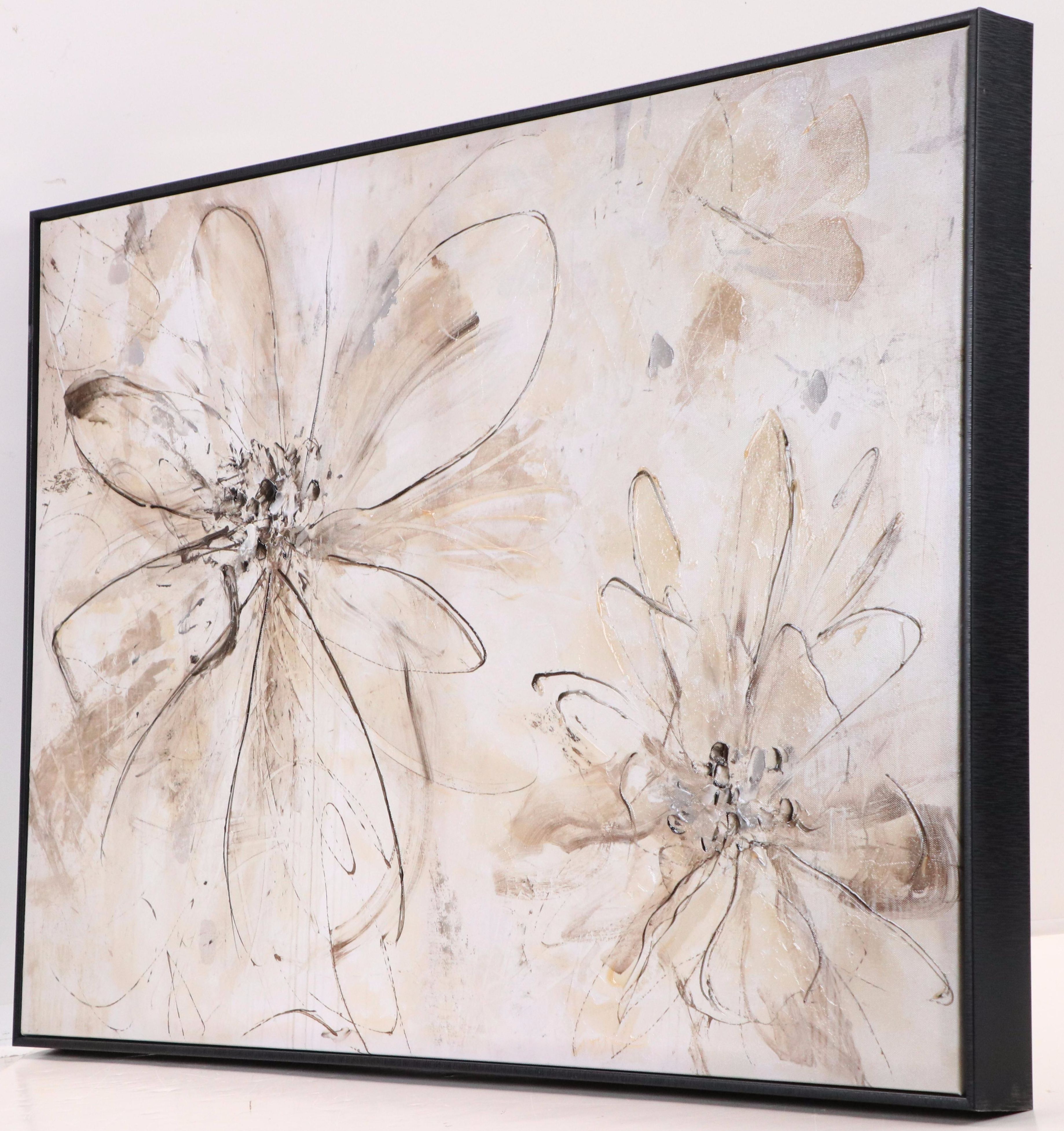 Embellished Giclée of Flowers, 21st Century