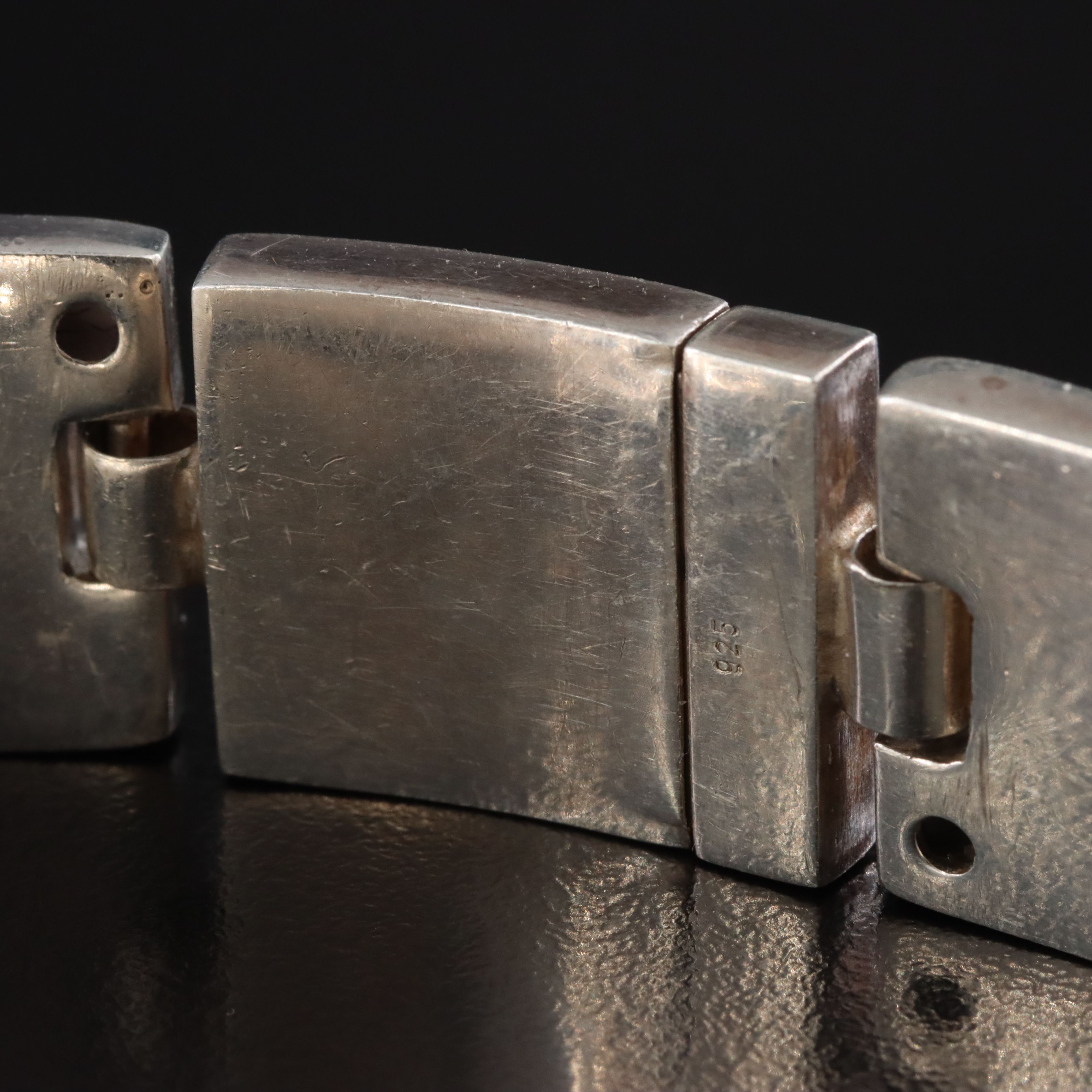 Sterling Pearl Panel Bracelet