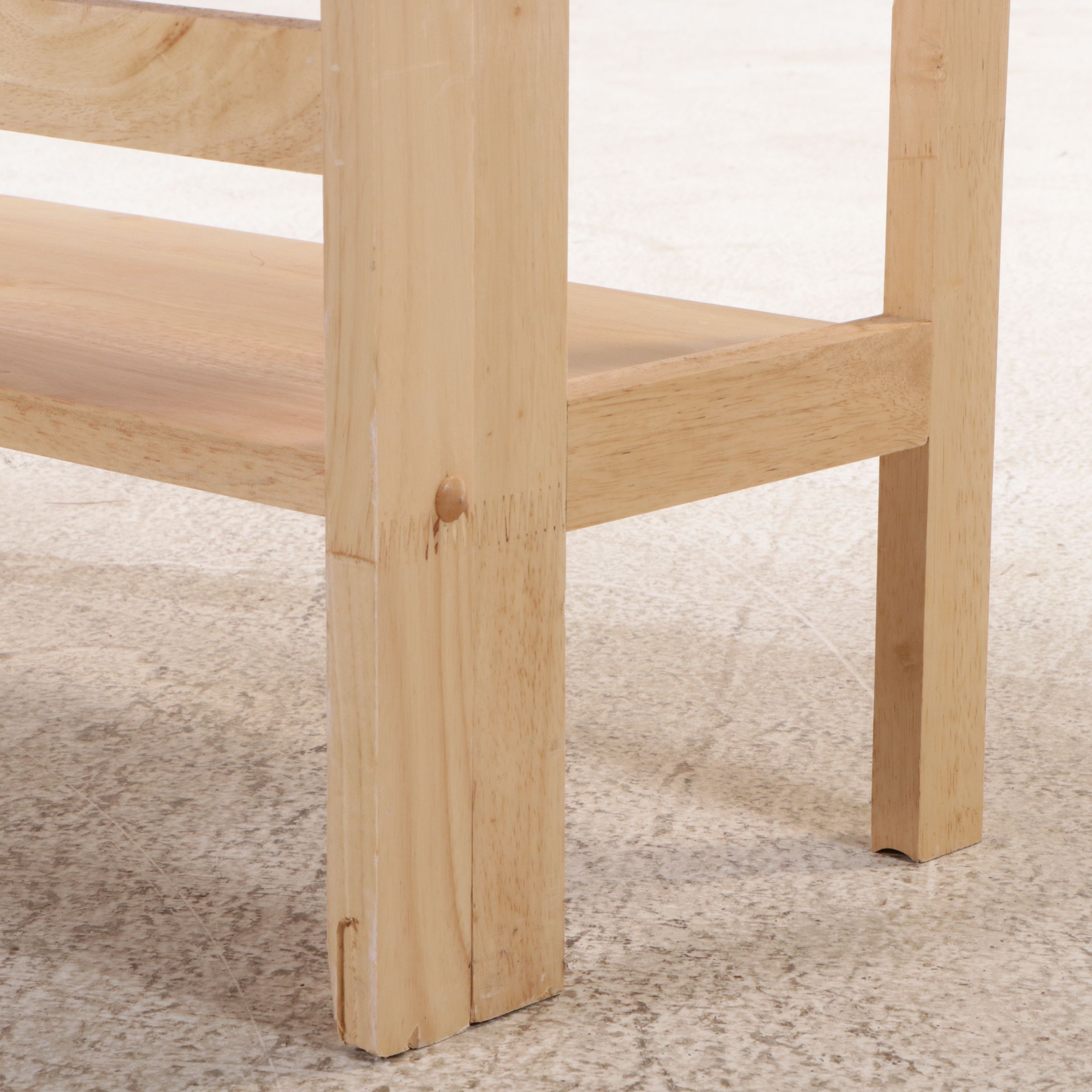 Contemporary Three-Tier Pine Folding Bookcase