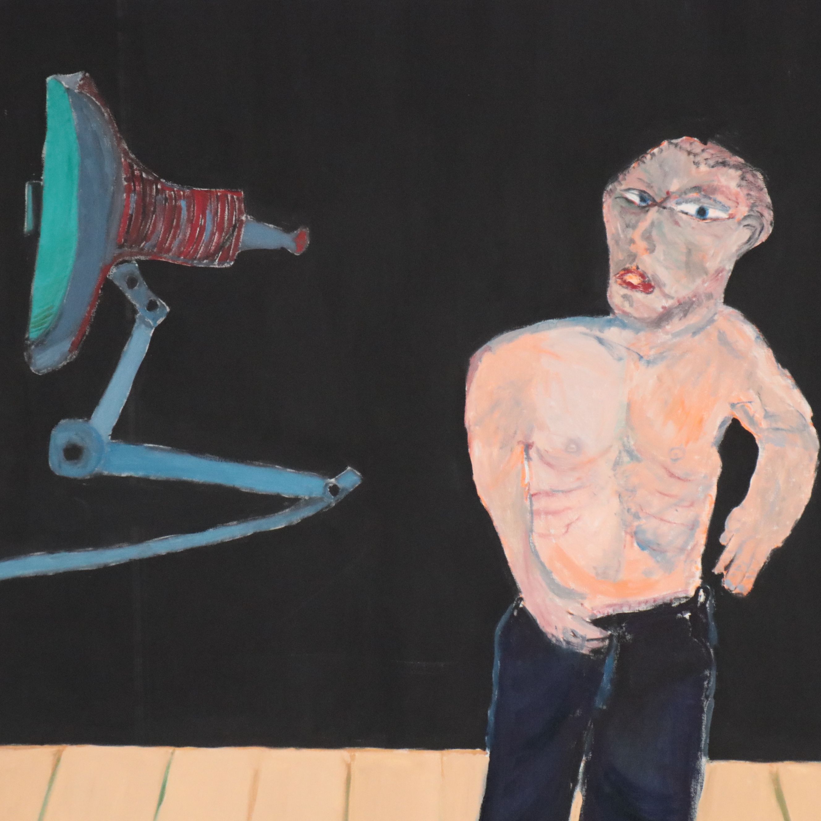 Michael Hafftka Expressionist Figurative Oil Painting, 1981