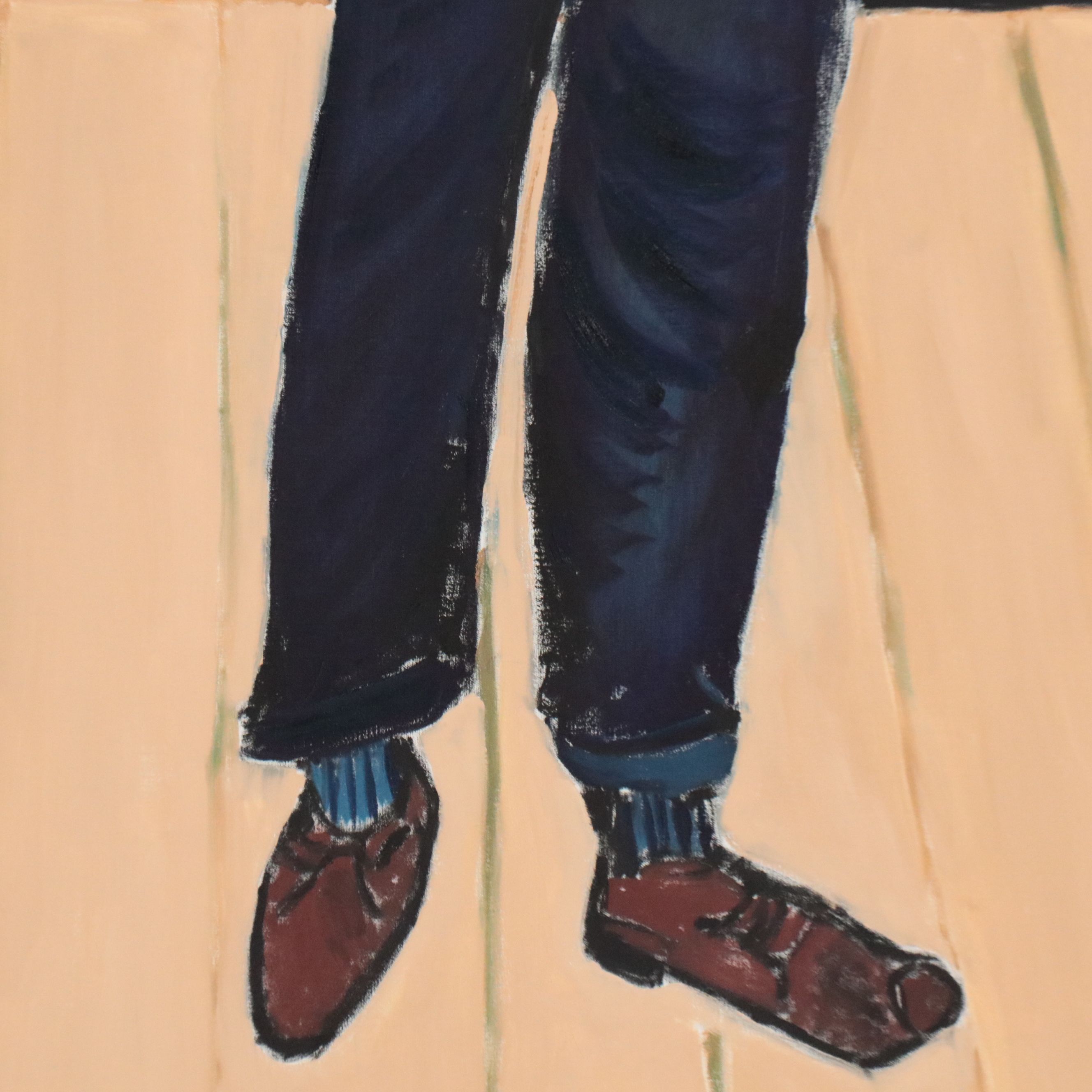 Michael Hafftka Expressionist Figurative Oil Painting, 1981