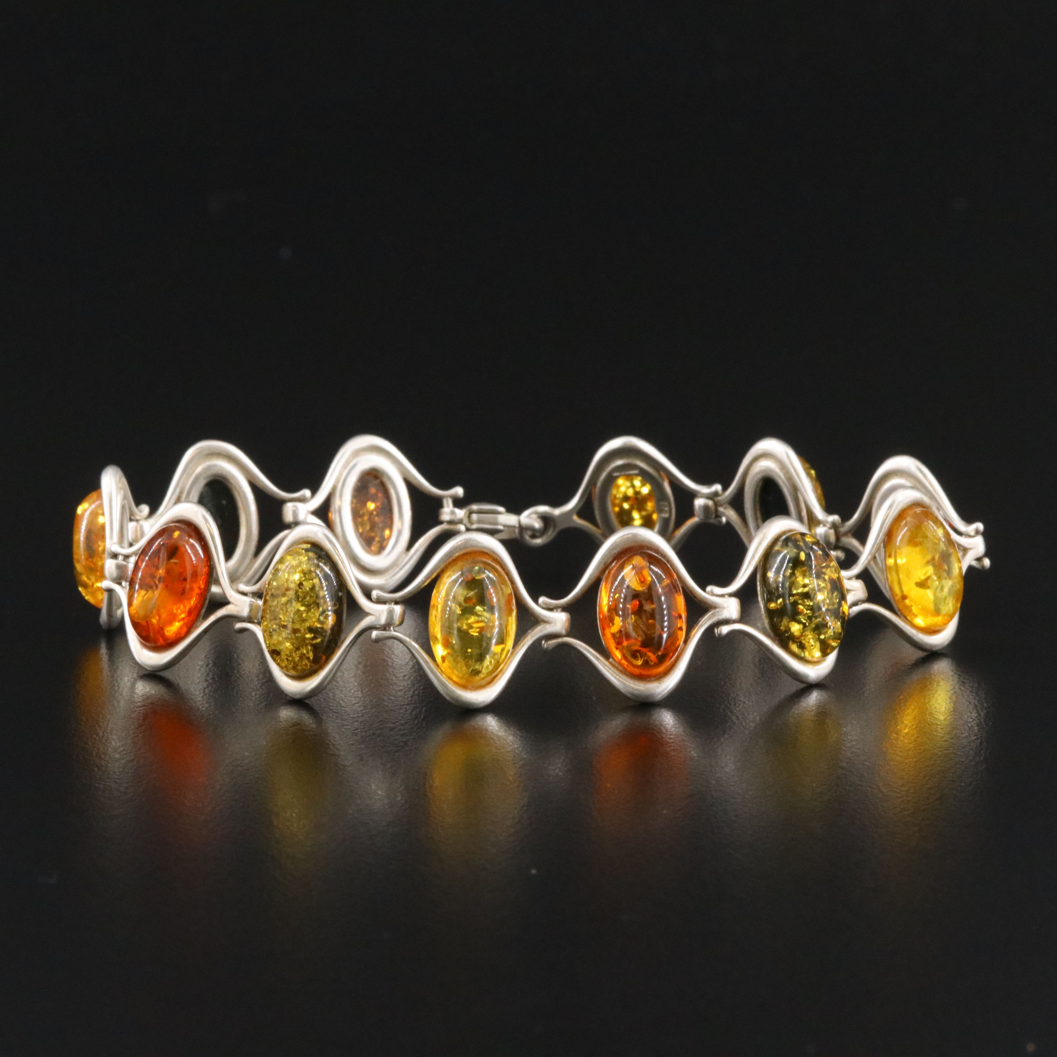 Polish Sterling Amber Bracelet