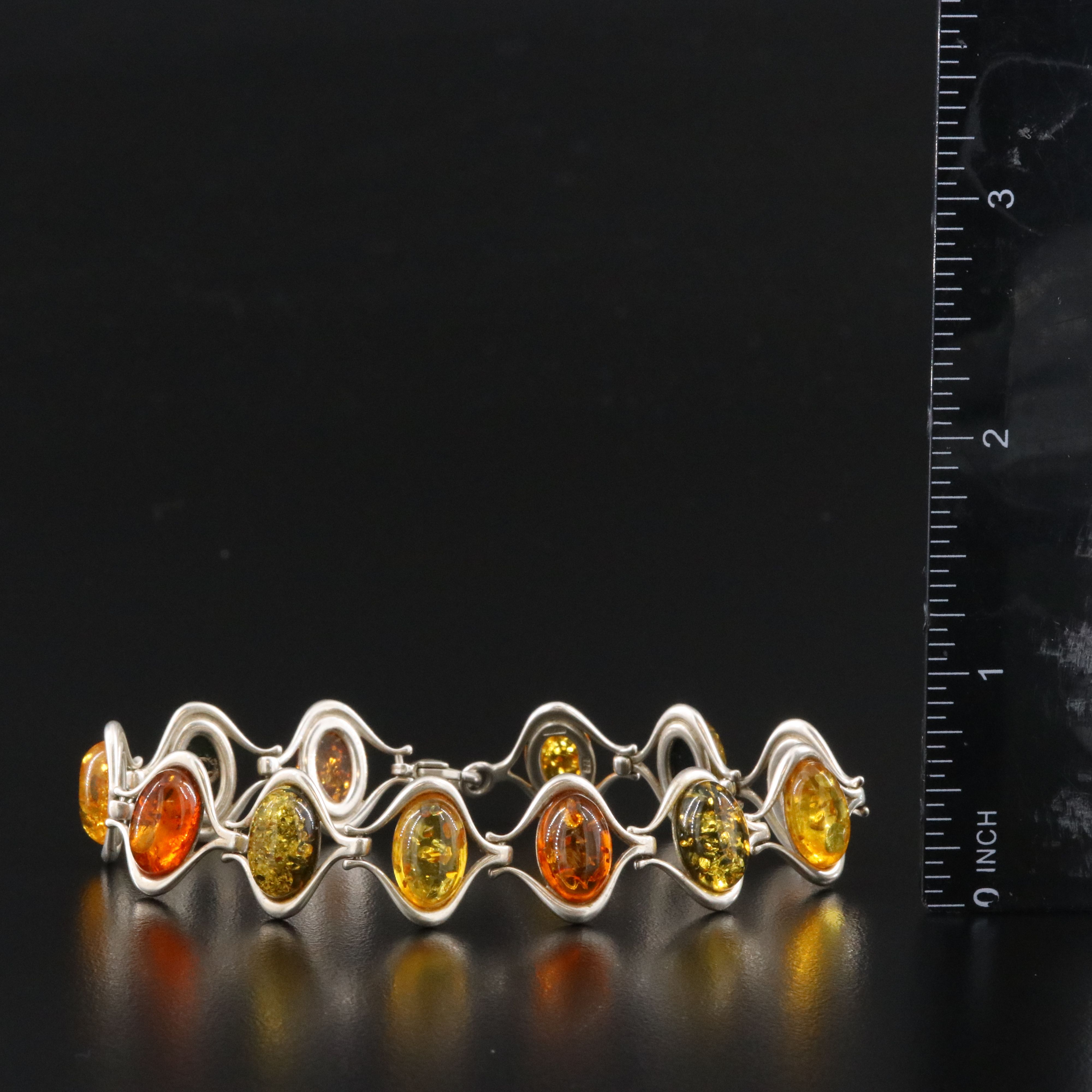 Polish Sterling Amber Bracelet