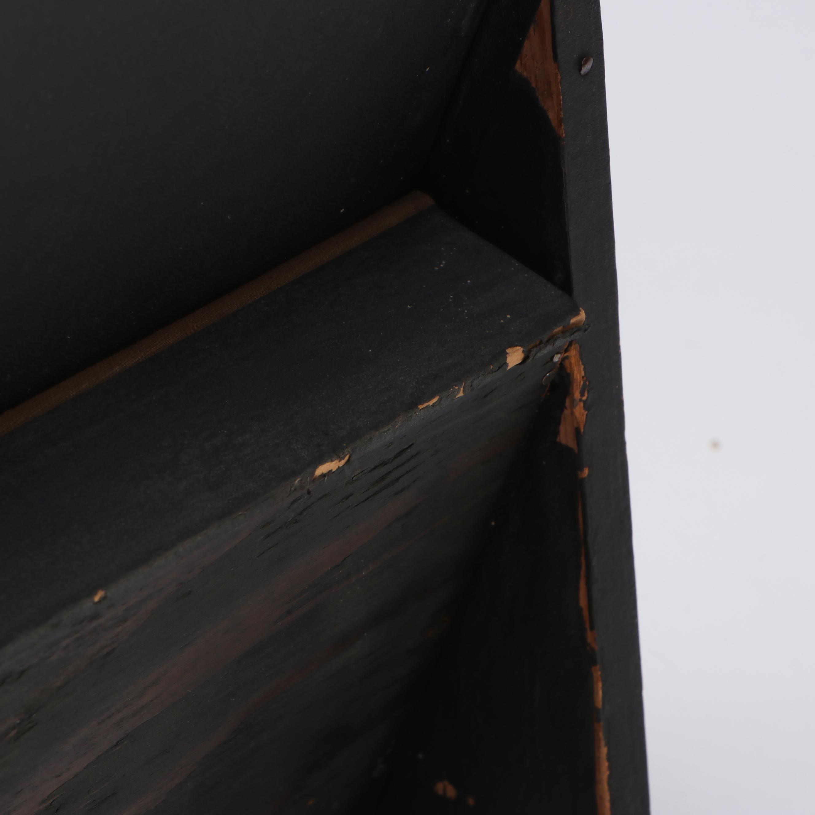 Victorian Patterned Fabric Vanity Mirror with Wooden Compartment