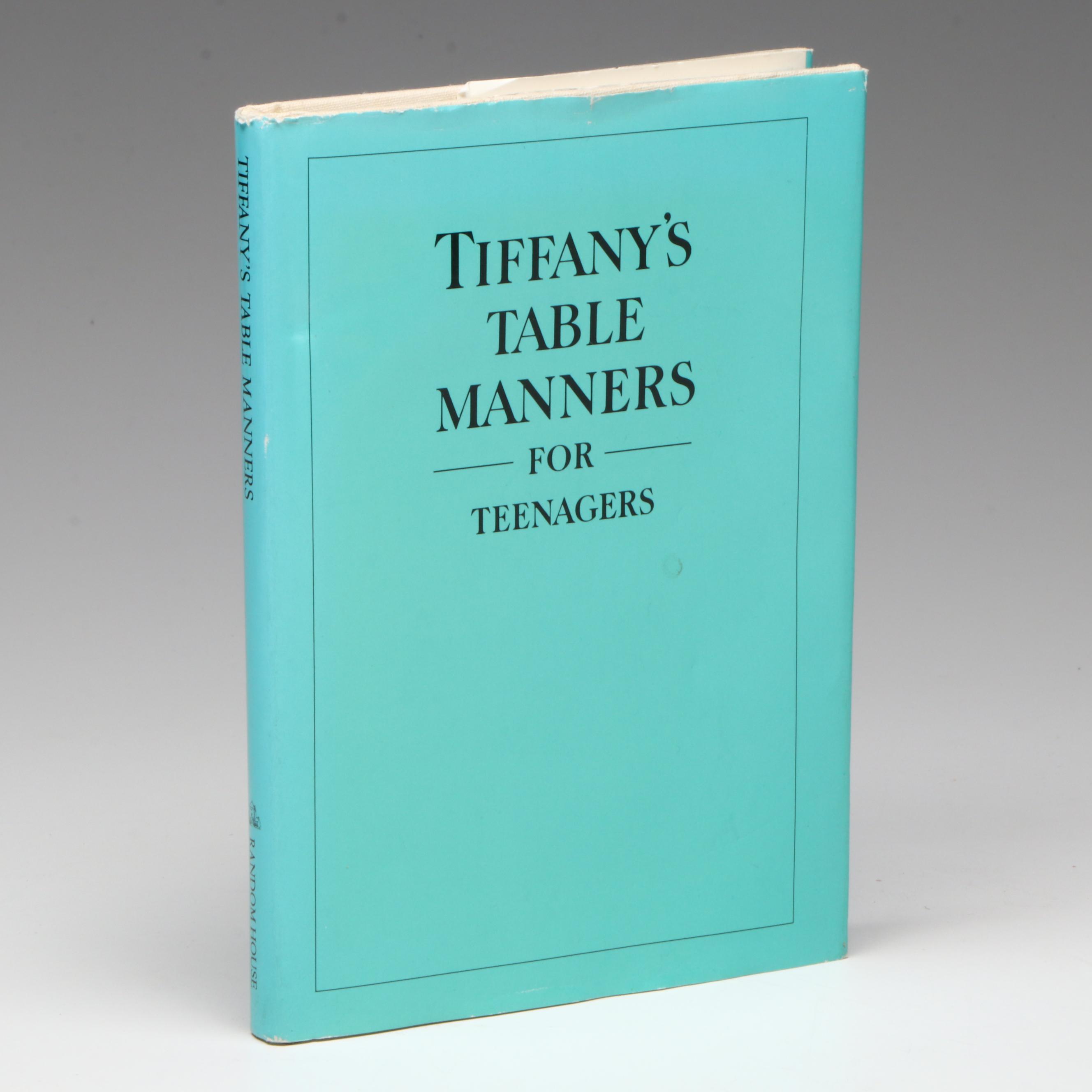 Illustrated "Tiffany's Table Manners for Teenagers" by Walter Hoving, 1989