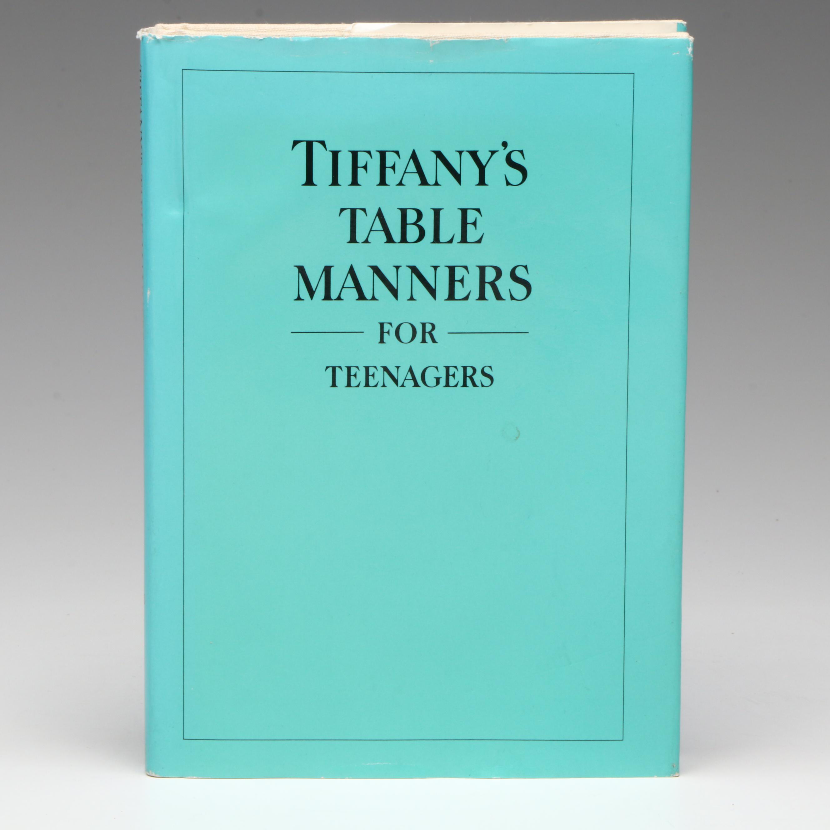 Illustrated "Tiffany's Table Manners for Teenagers" by Walter Hoving, 1989