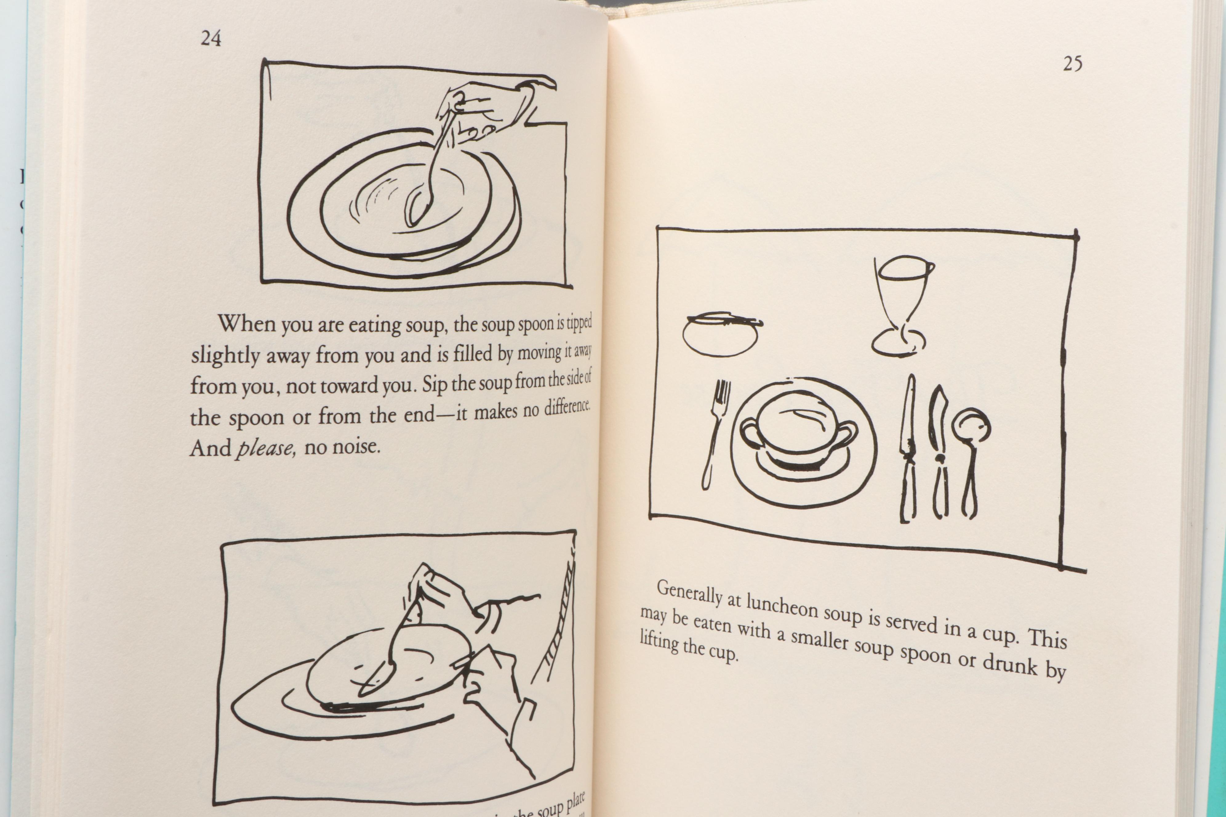 Illustrated "Tiffany's Table Manners for Teenagers" by Walter Hoving, 1989