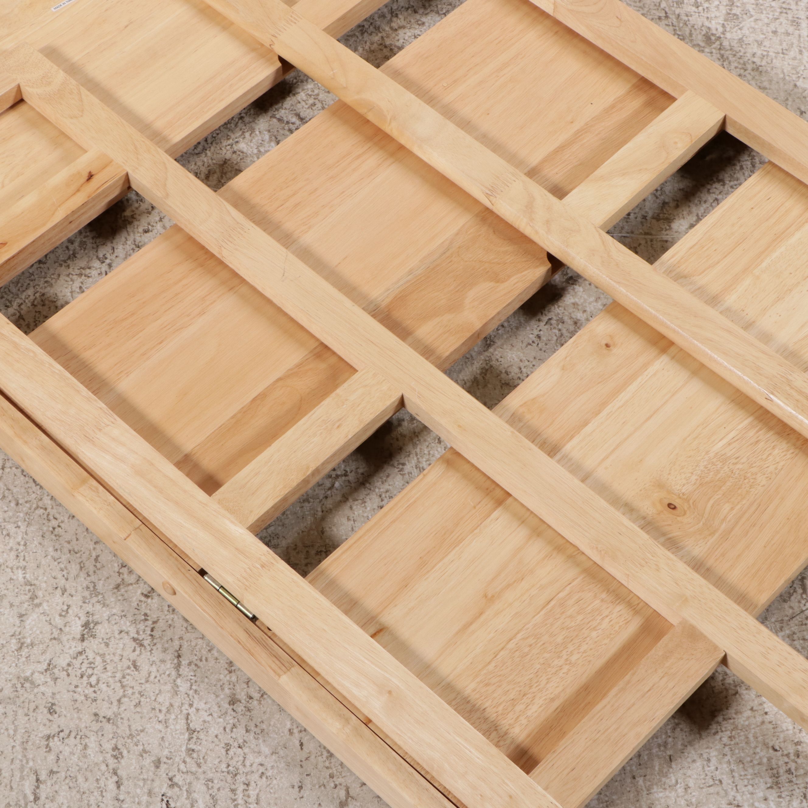 Contemporary Three-Tier Pine Folding Bookcase