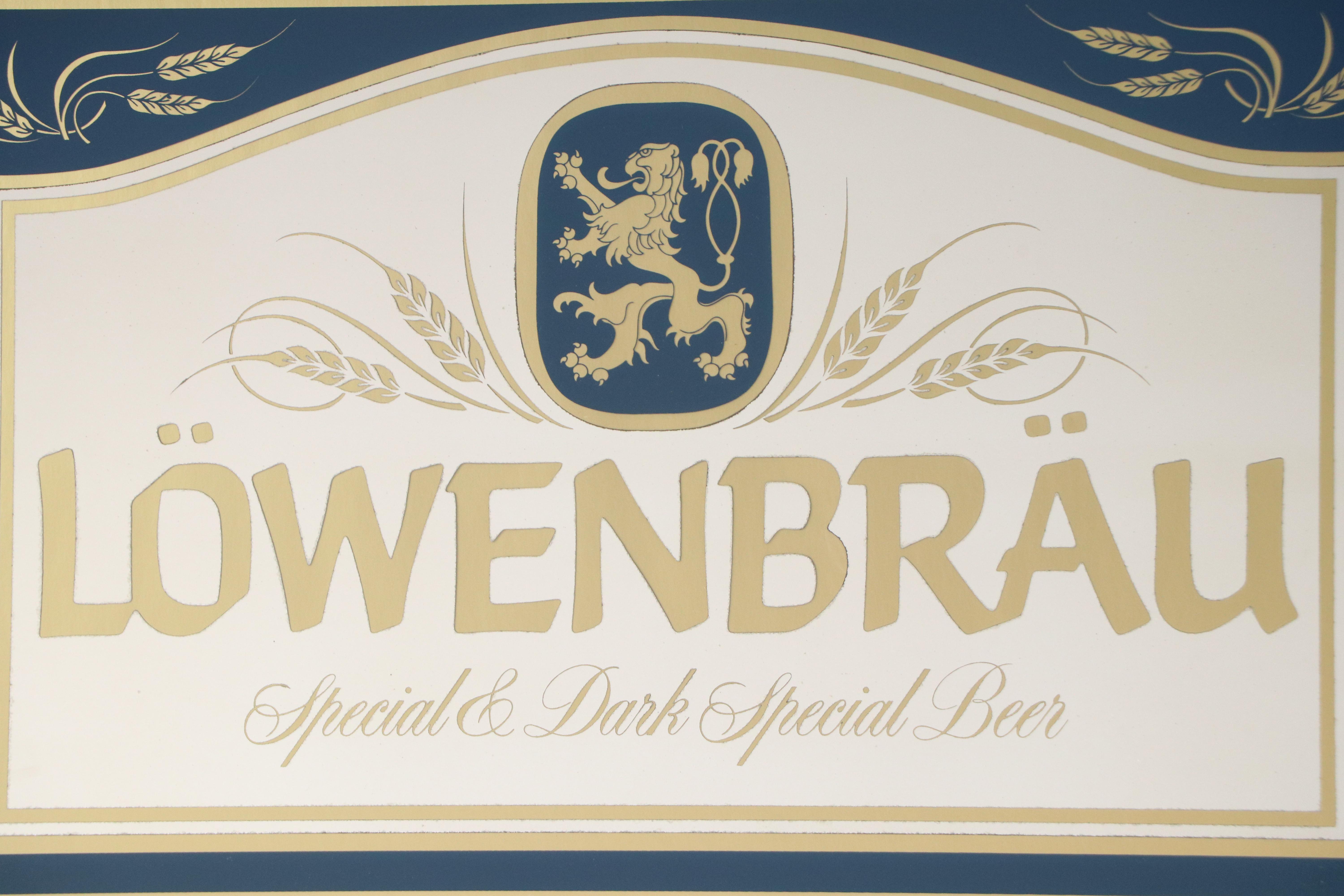 Löwenbräu Beer Mirrored Bar Sign