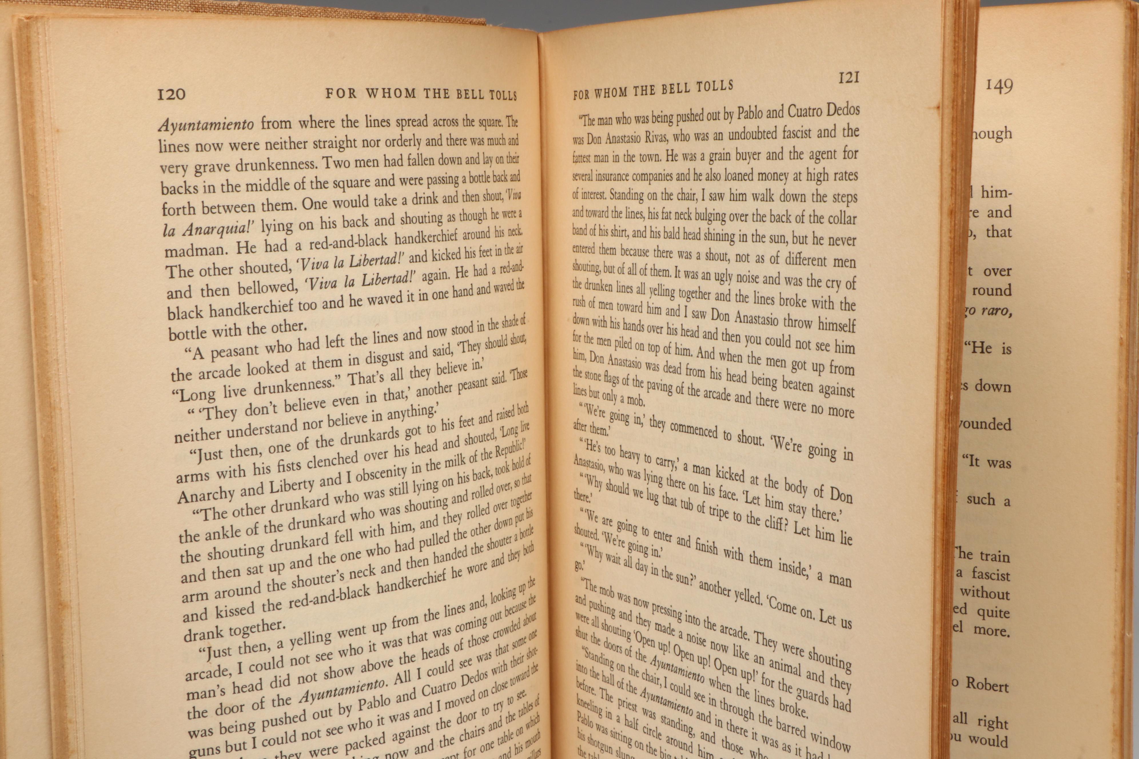 First Printing "For Whom the Bell Tolls" by Ernest Hemingway, 1940