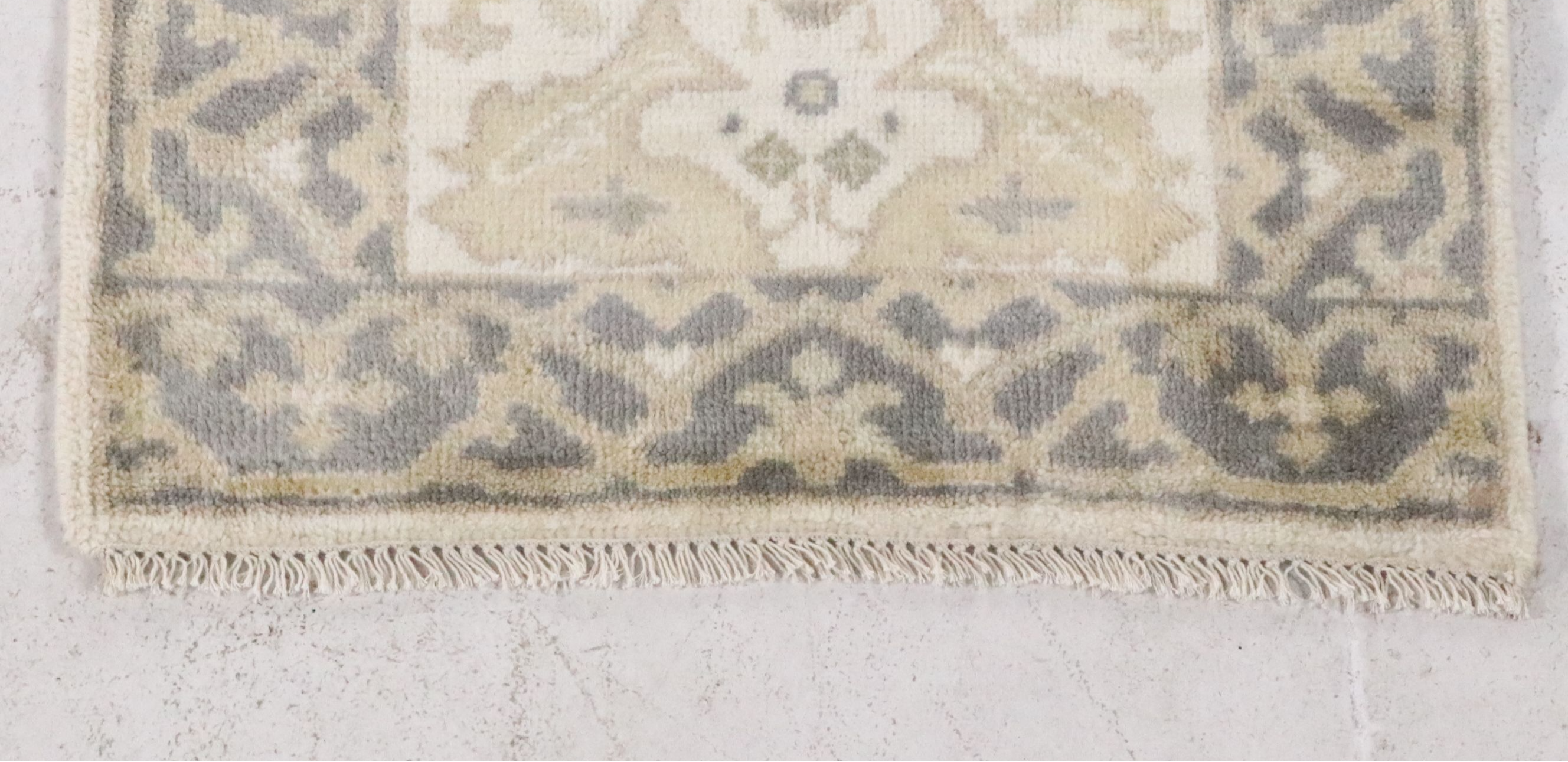 2'7 x 9'10 Hand-Knotted Indo-Turkish Oushak Carpet Runner