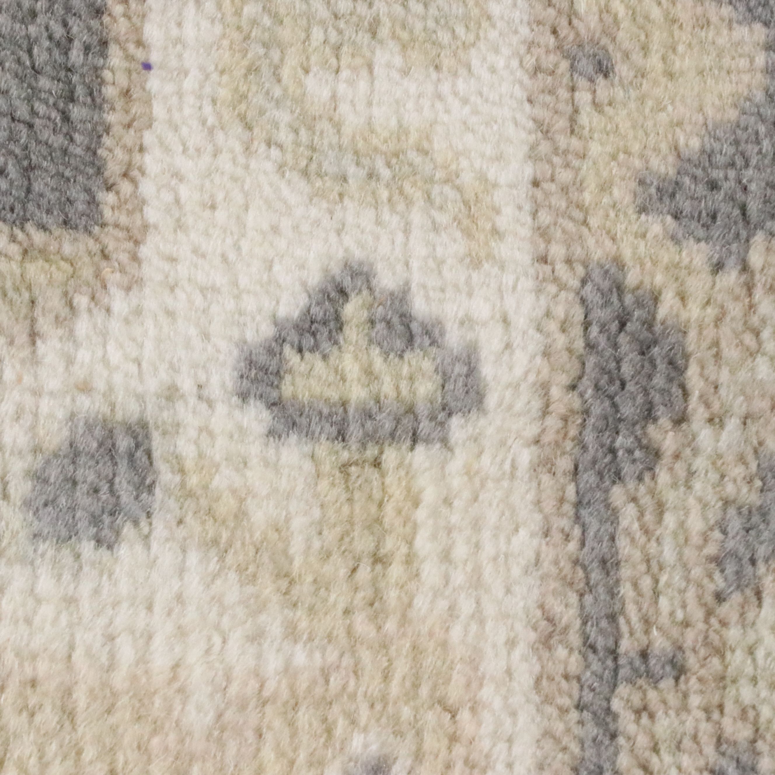 2'7 x 9'10 Hand-Knotted Indo-Turkish Oushak Carpet Runner