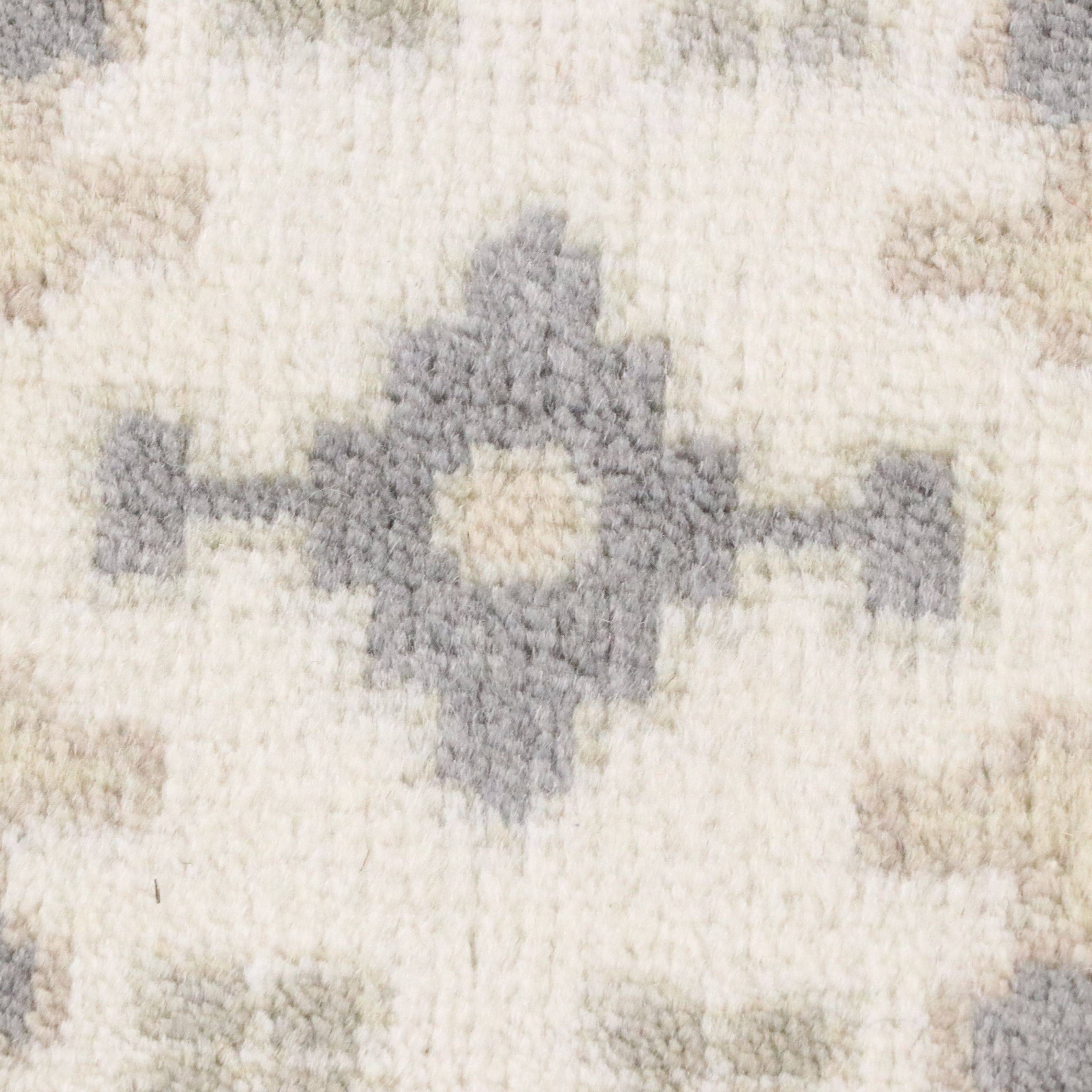 2'7 x 9'10 Hand-Knotted Indo-Turkish Oushak Carpet Runner