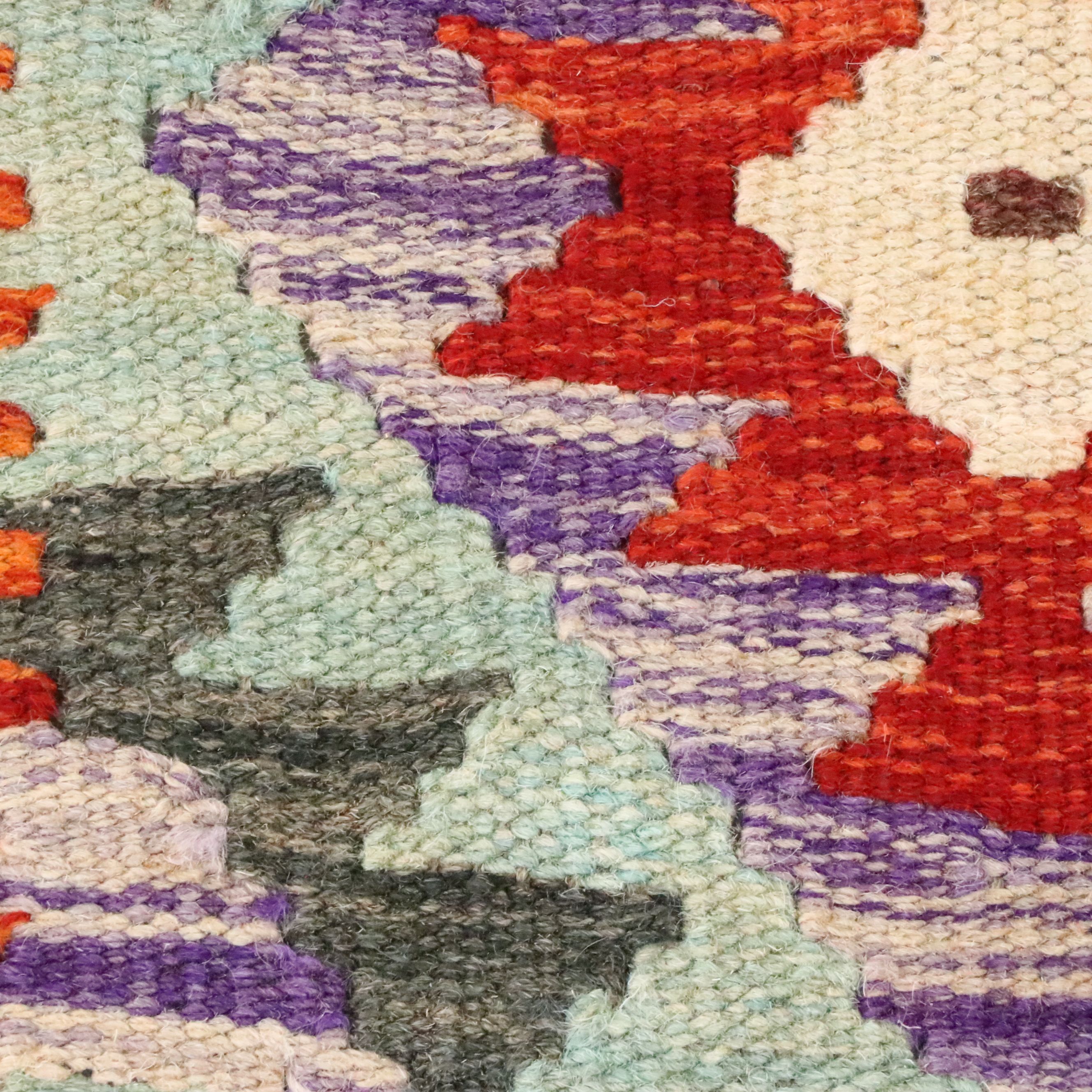 2'6 x 10'2 Handwoven Pakistani Kilim Carpet Runner