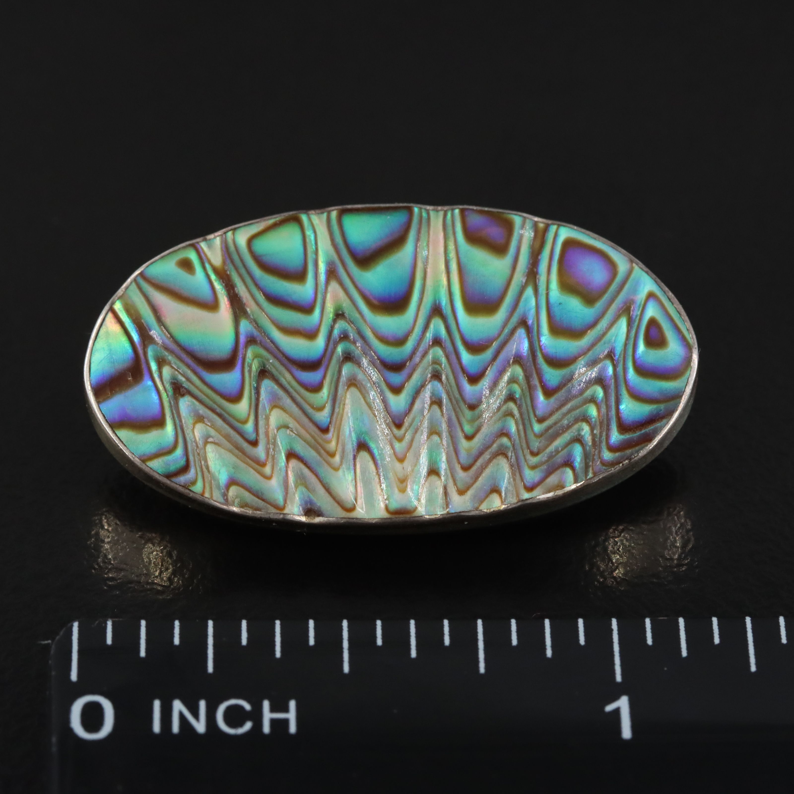 Sterling Abalone Brooch and Earrings Set