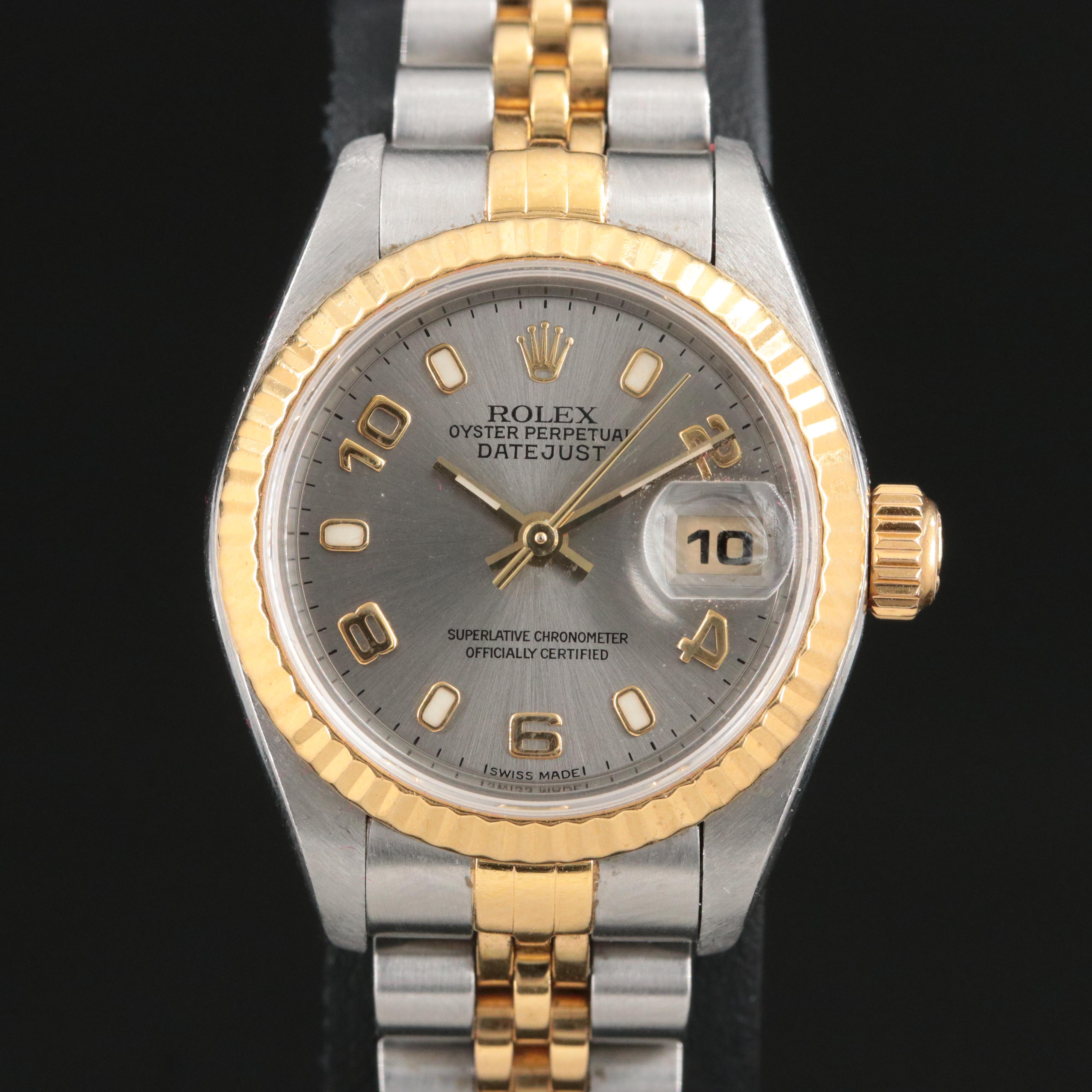 2000 Rolex Oyster Perpetual Datejust Two Tone Watch