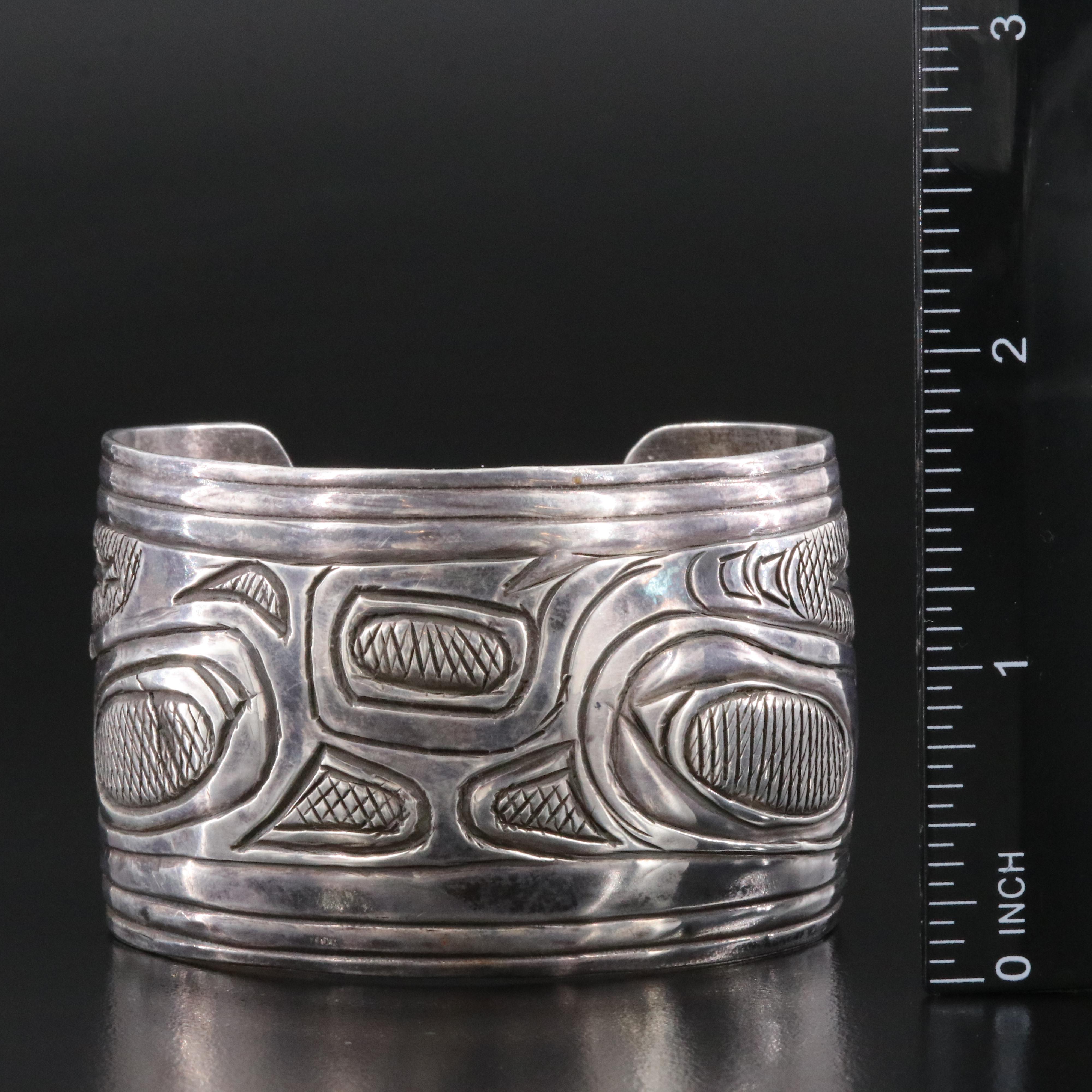Pacific Northwestern Style Sterling Cuff Bracelet