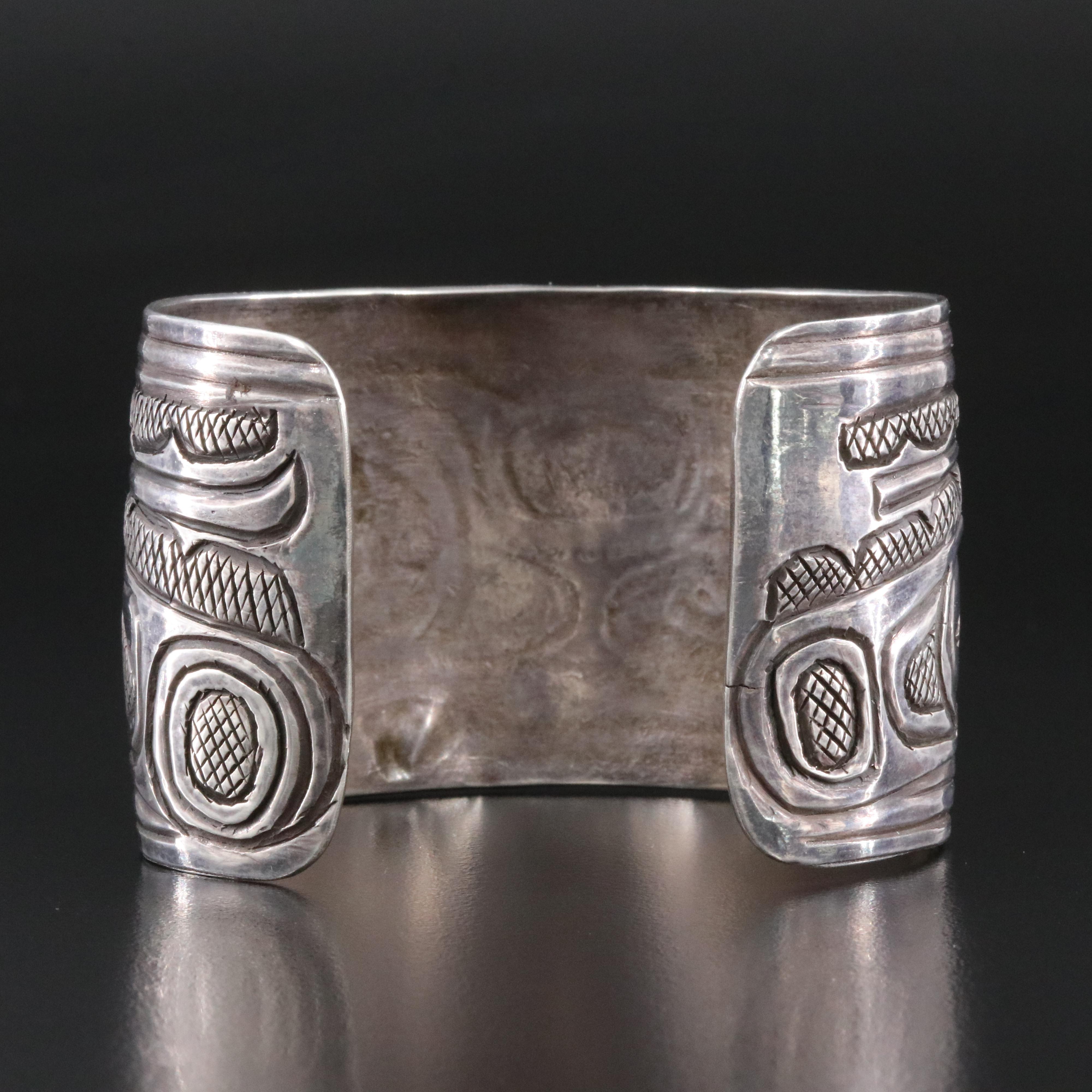Pacific Northwestern Style Sterling Cuff Bracelet