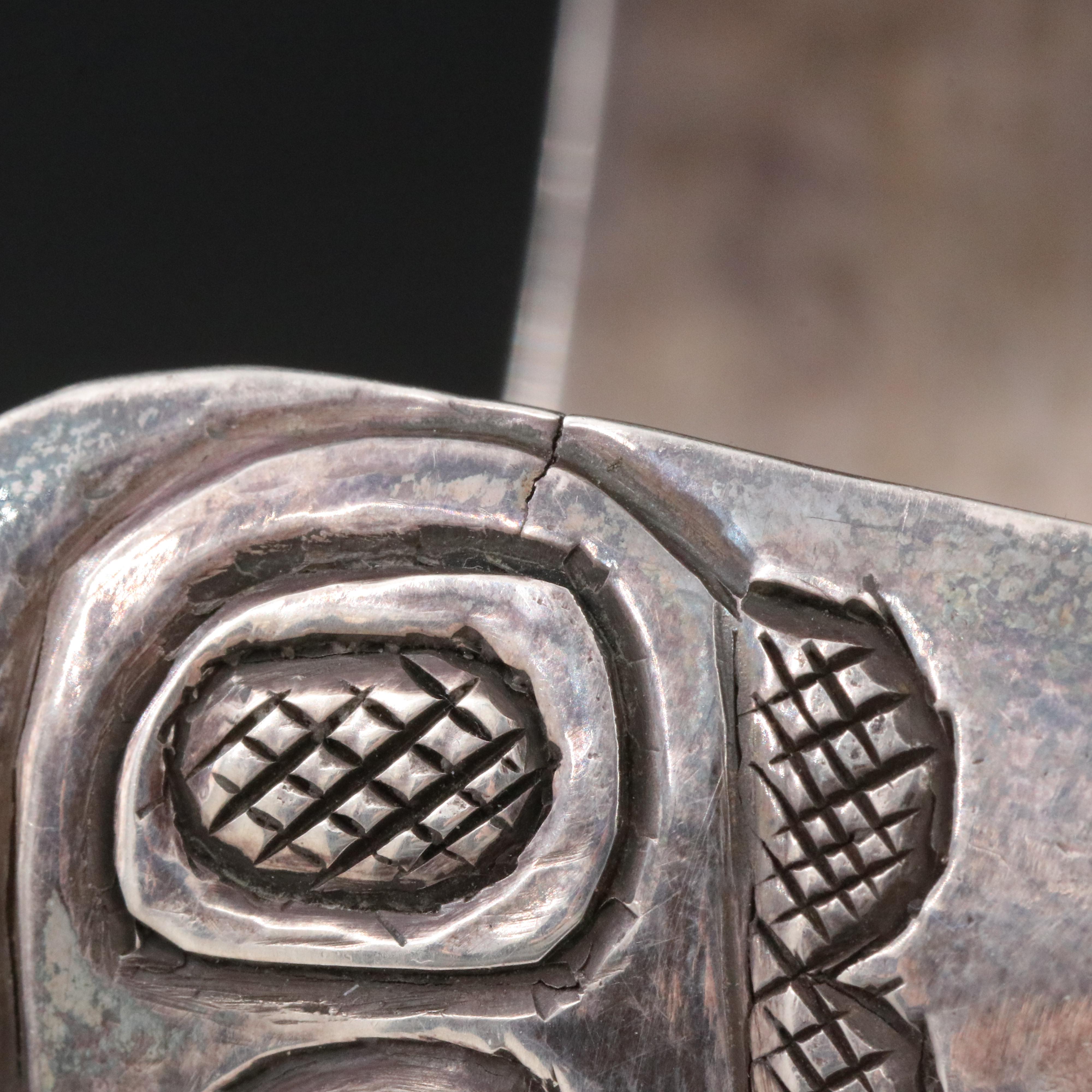 Pacific Northwestern Style Sterling Cuff Bracelet