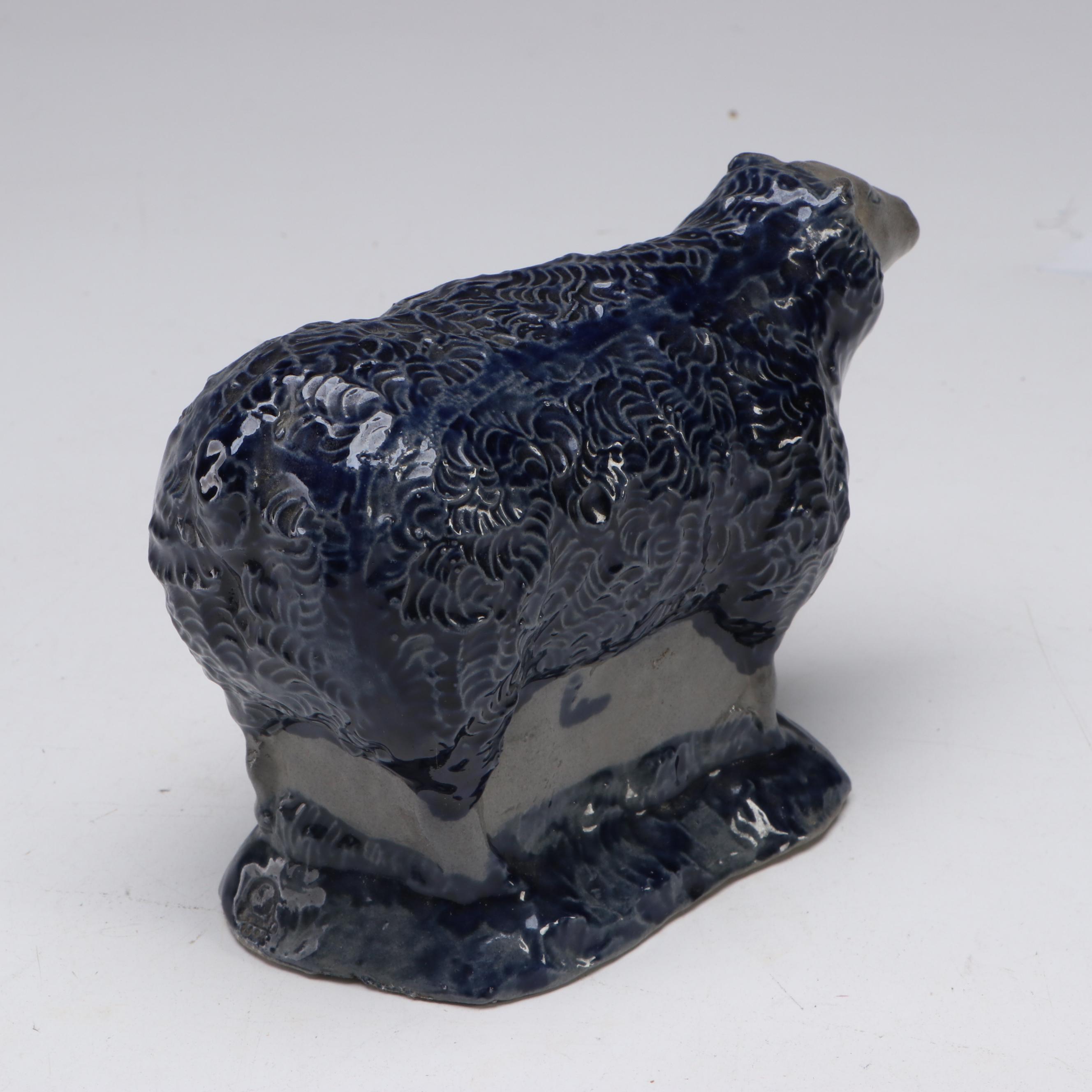 Rowe Pottery Works Salt Glazed Stoneware Cow and Sheep Figurines