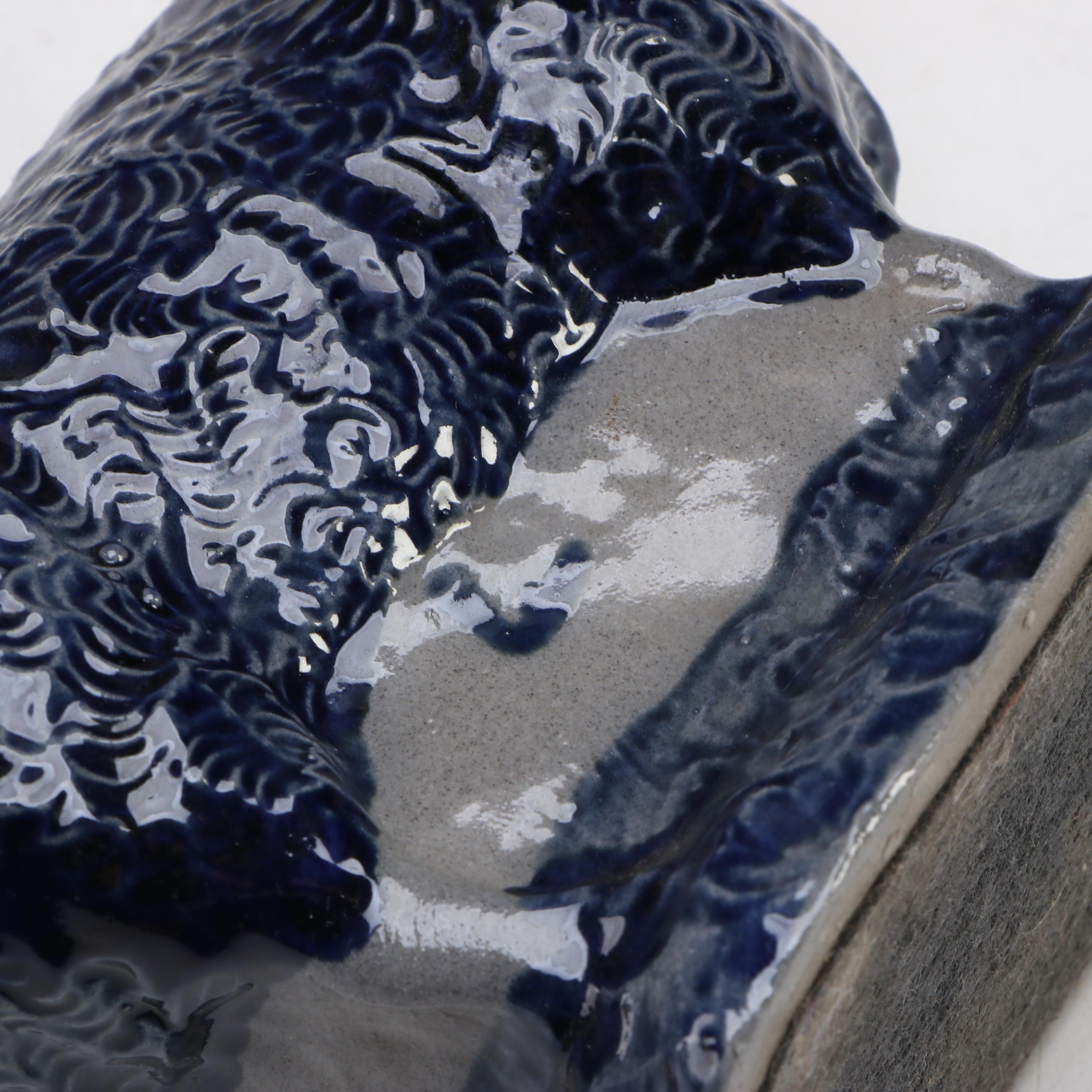 Rowe Pottery Works Salt Glazed Stoneware Cow and Sheep Figurines